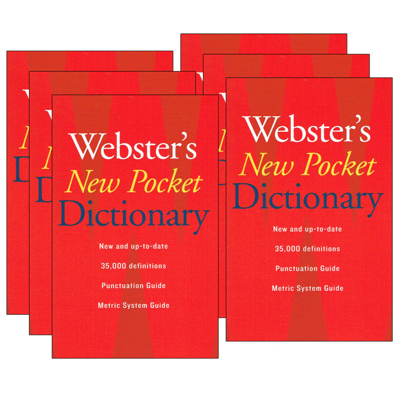 HOUGHTON MIFFLIN HARCOURT - Webster's New Pocket Dictionary, Pack of 6