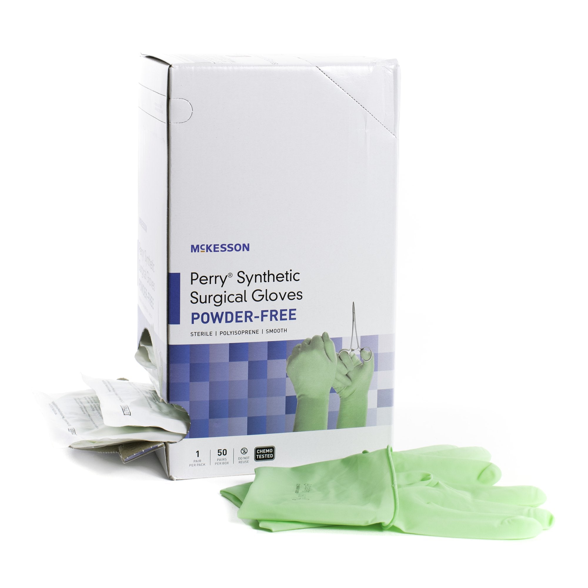 McKesson Brand - Surgical Glove McKesson Perry® Performance Plus Size 9 Sterile Polyisoprene Standard Cuff Length Smooth Green Chemo Tested [400/CS]
