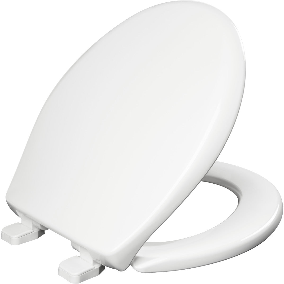 Bemis Kennan Round Plastic Toilet Seat in White with STA-TITE® Seat Fastening System, Whisper•Close® Hinge and Super Grip Bumpers