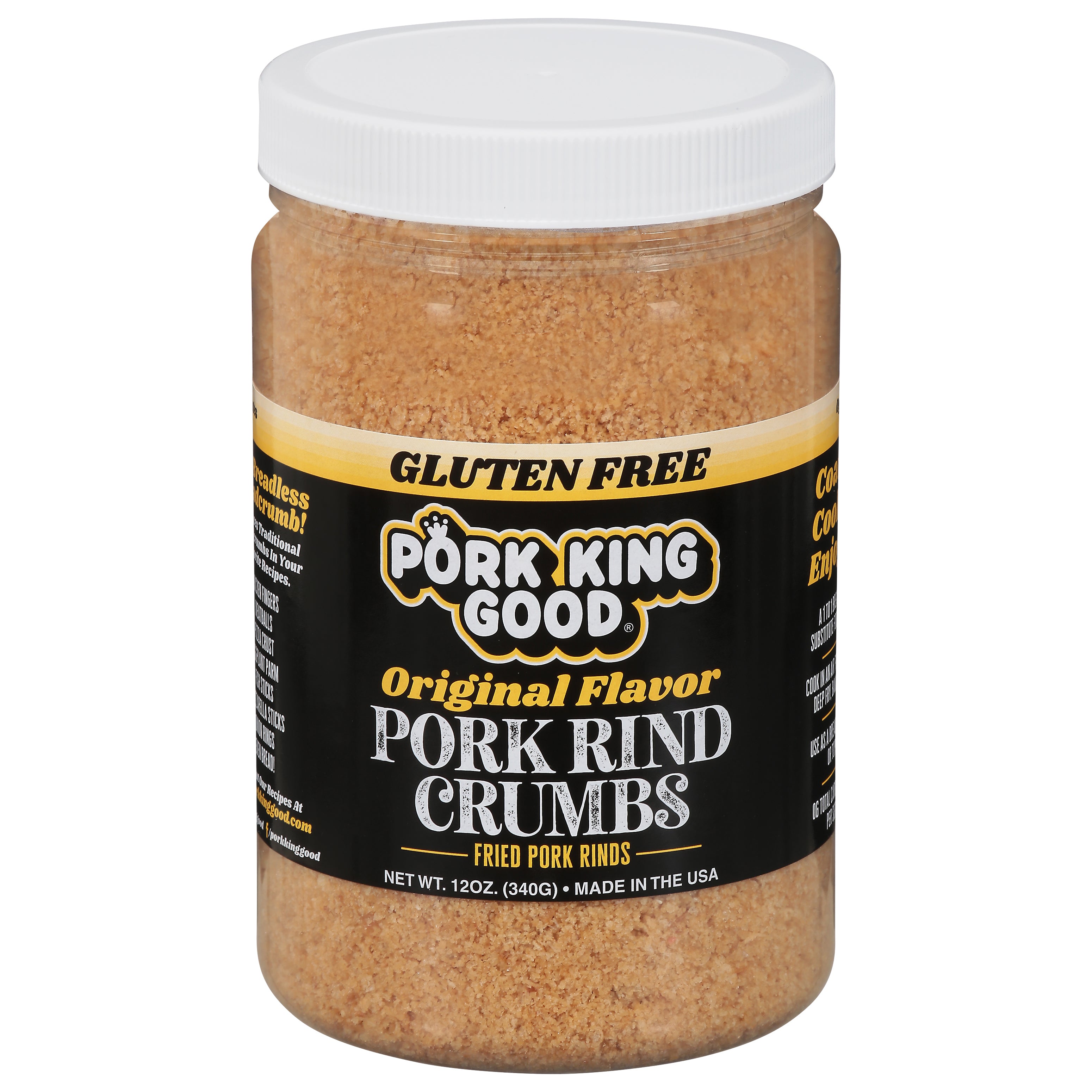 Pork King Good Original Flavor Pork Rind Crumbs 12 oz - Case of 6