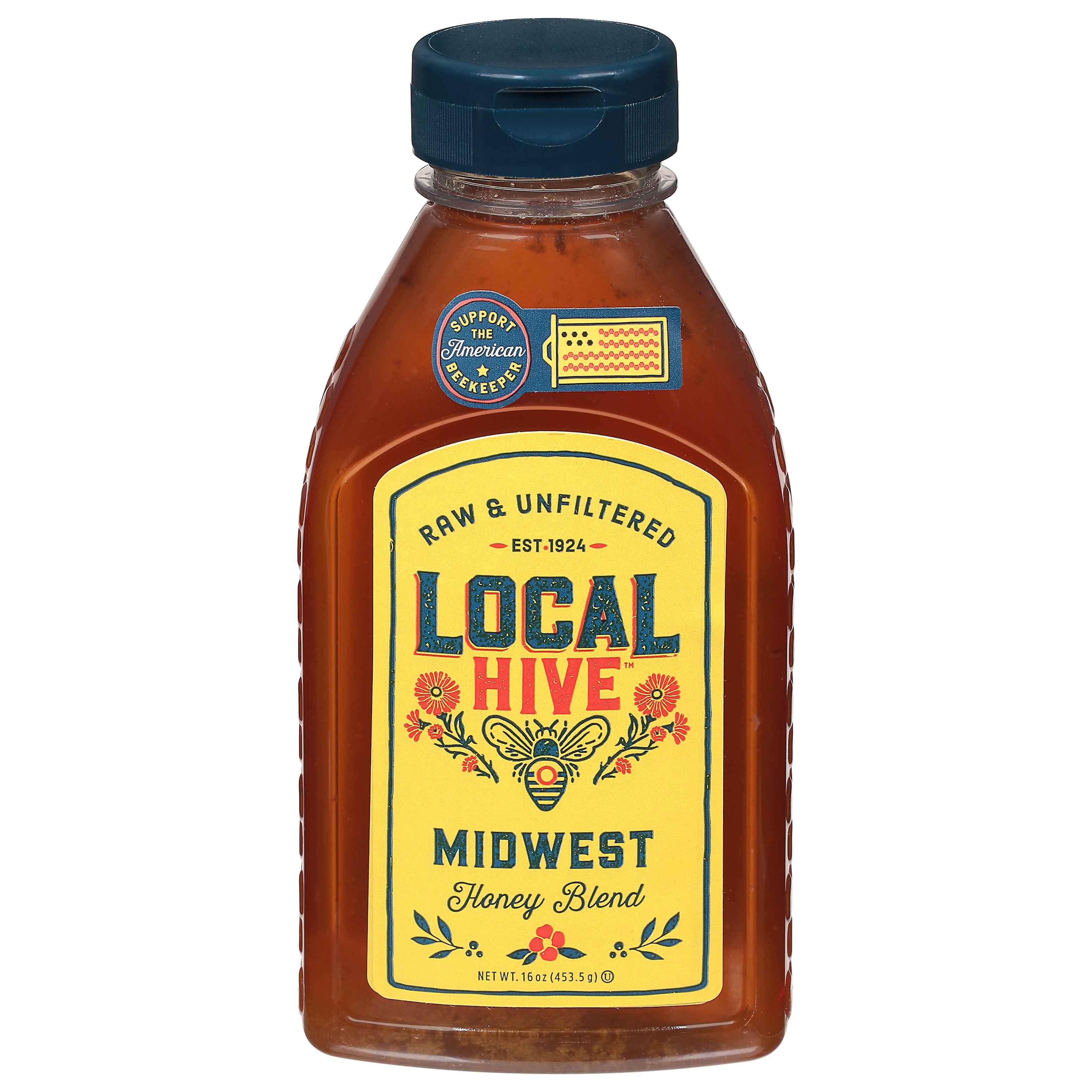 Local Hive Midwest Raw & Unfiltered Honey Blend 16 oz - Case of 6