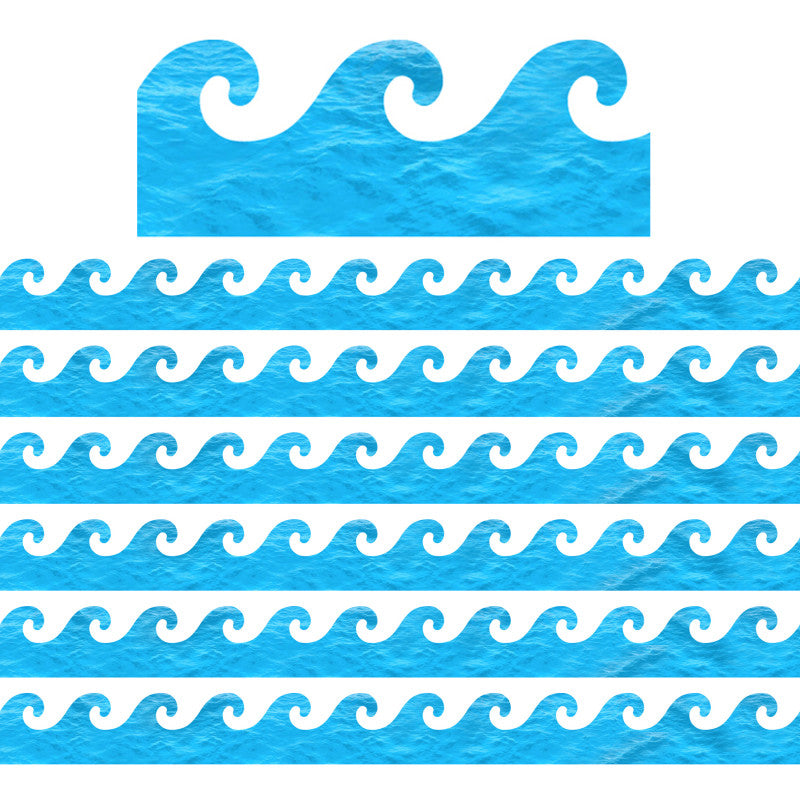 HYGLOSS - Ocean Waves Border, 36 Feet Per Pack, 6 Packs