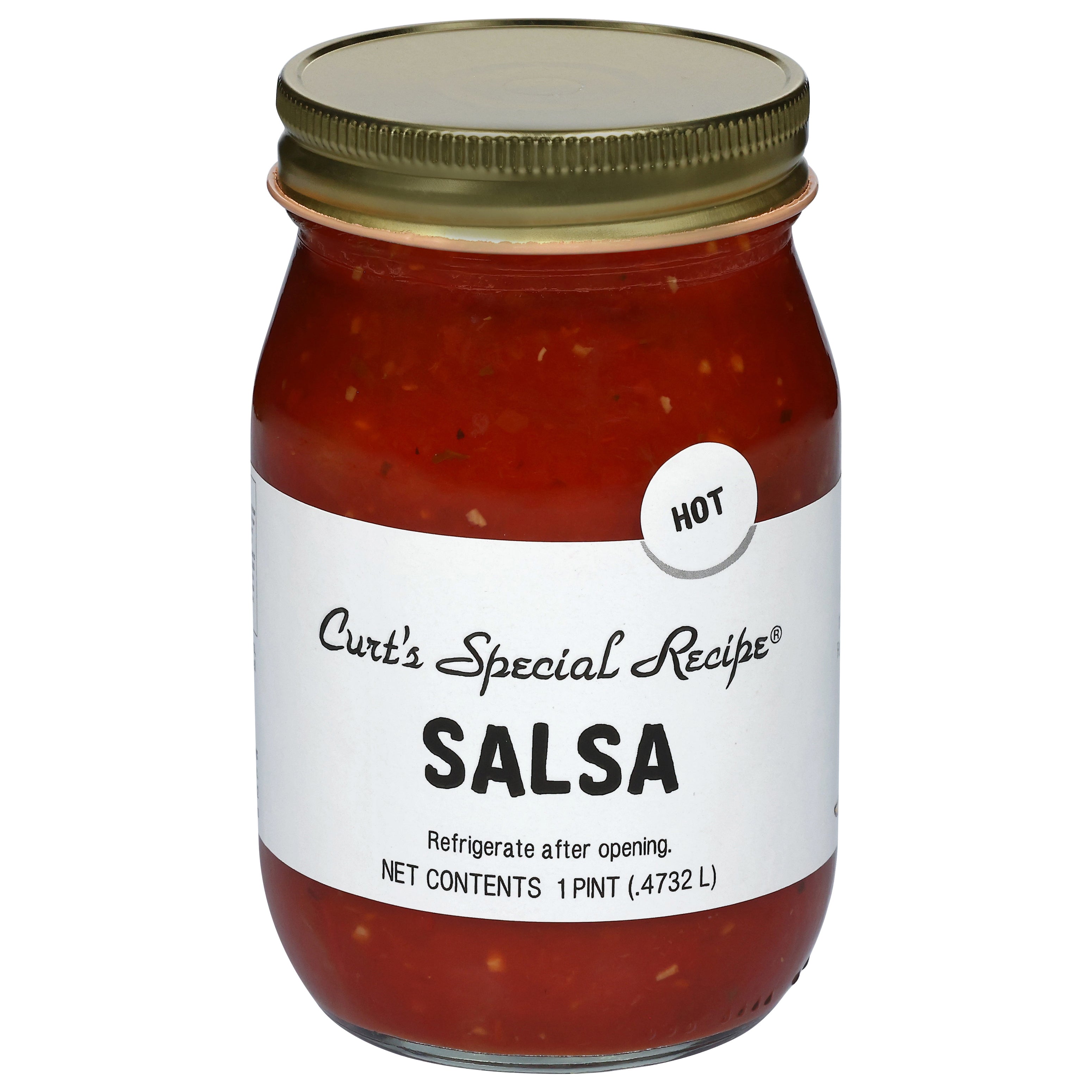 Curt's Special Recipe Hot Salsa 1 pt - Case of 12