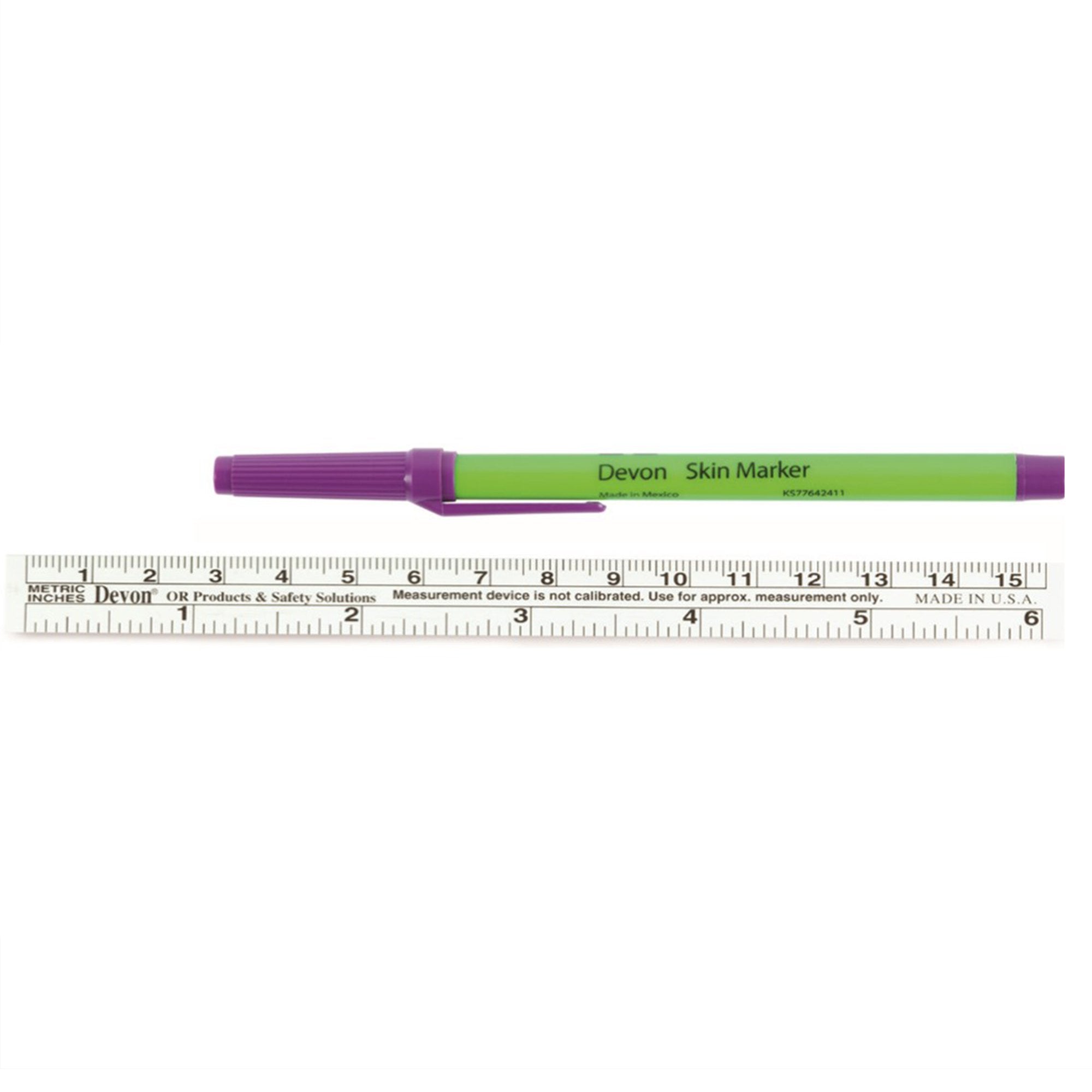 Cardinal - Skin Marker Devon™ Gentian Violet Ink Sterile Full Size Fine Tip [25/BX]