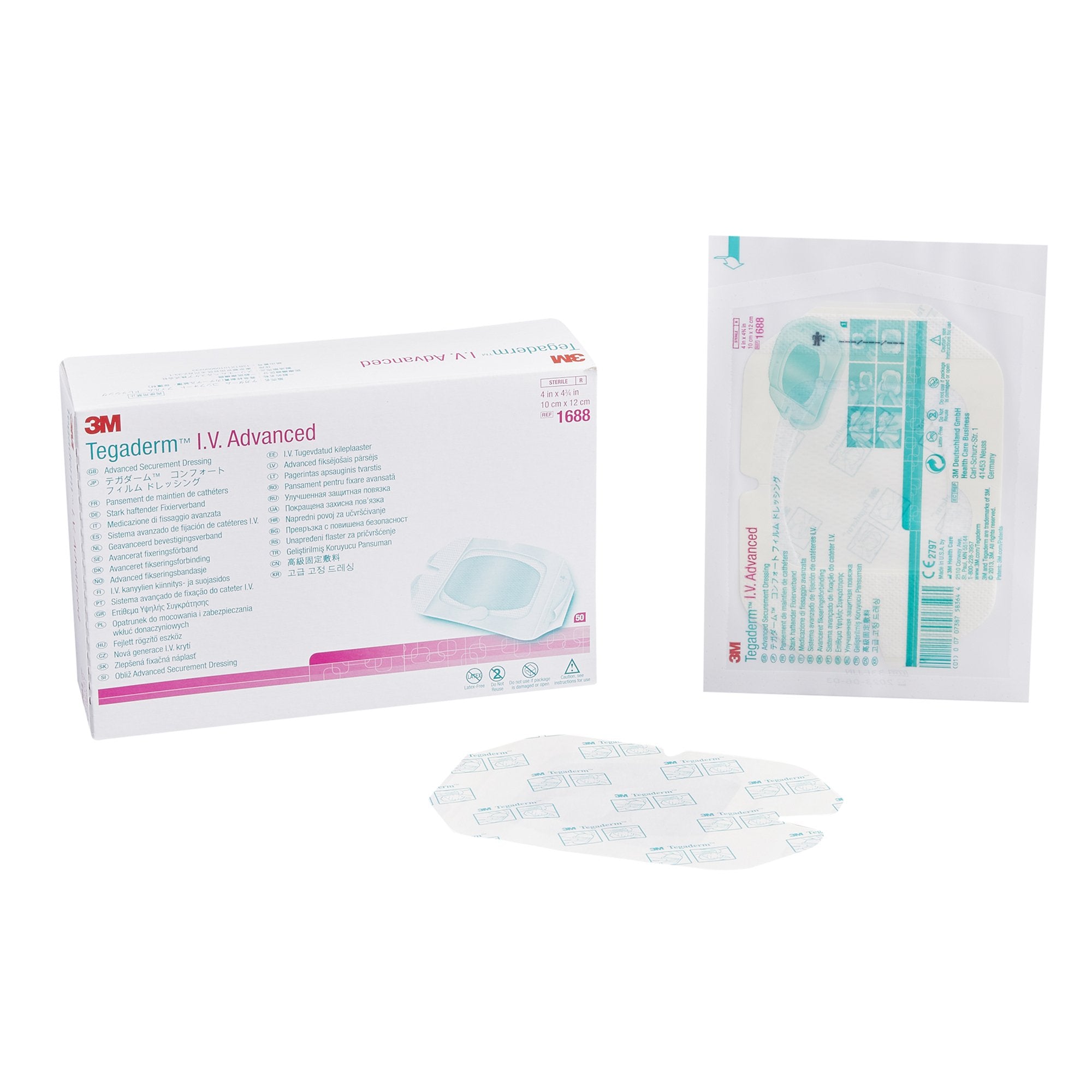 Solventum Corporation - I.V. Dressing 3M™ Tegaderm™ Film 4 X 4-3/4 Inch Sterile [50/BX]