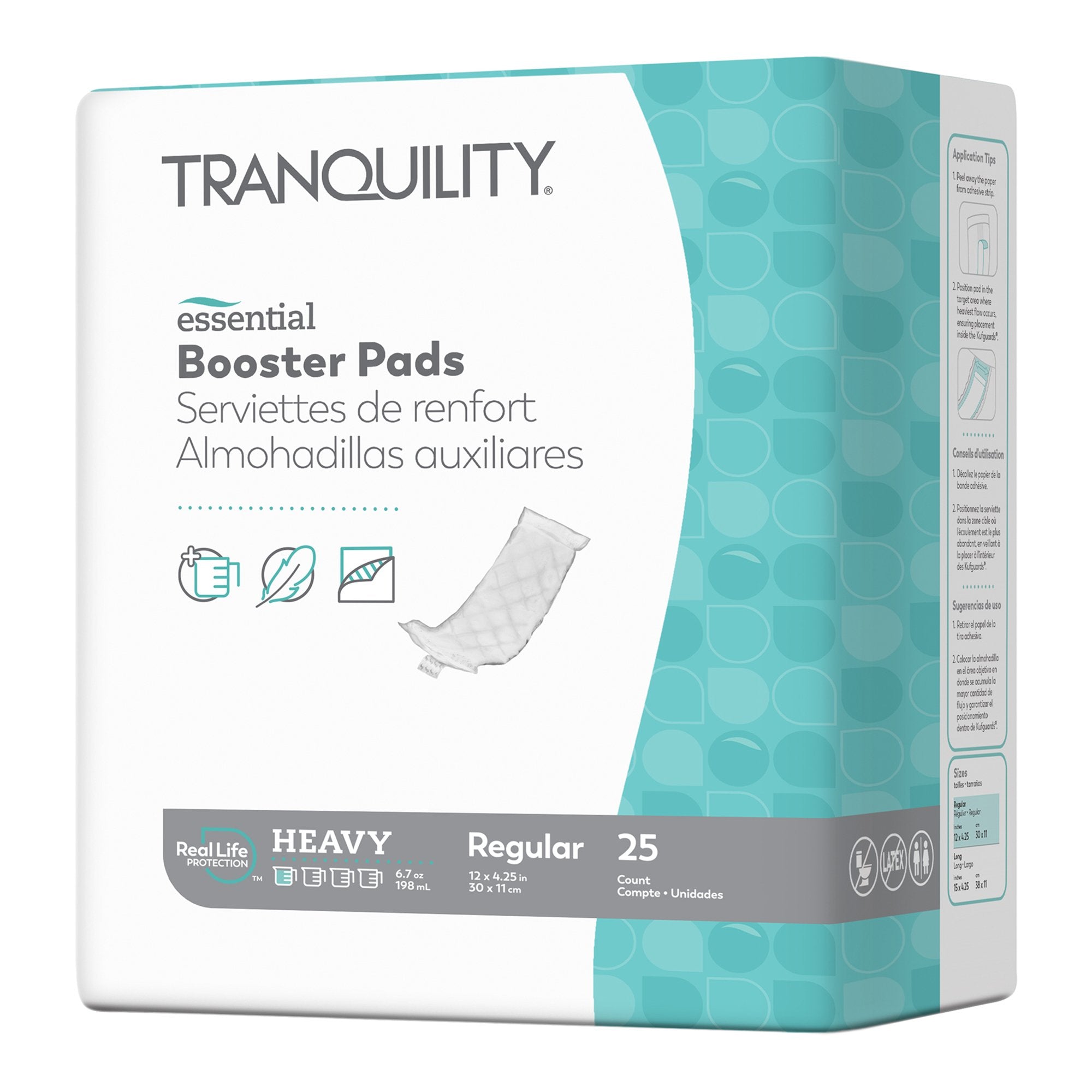 Principle Business Enterprises - Booster Pad Tranquility® Essential 4-1/4 X 12 Inch Heavy Absorbency Super Absorbent Core Regular [8/CS]