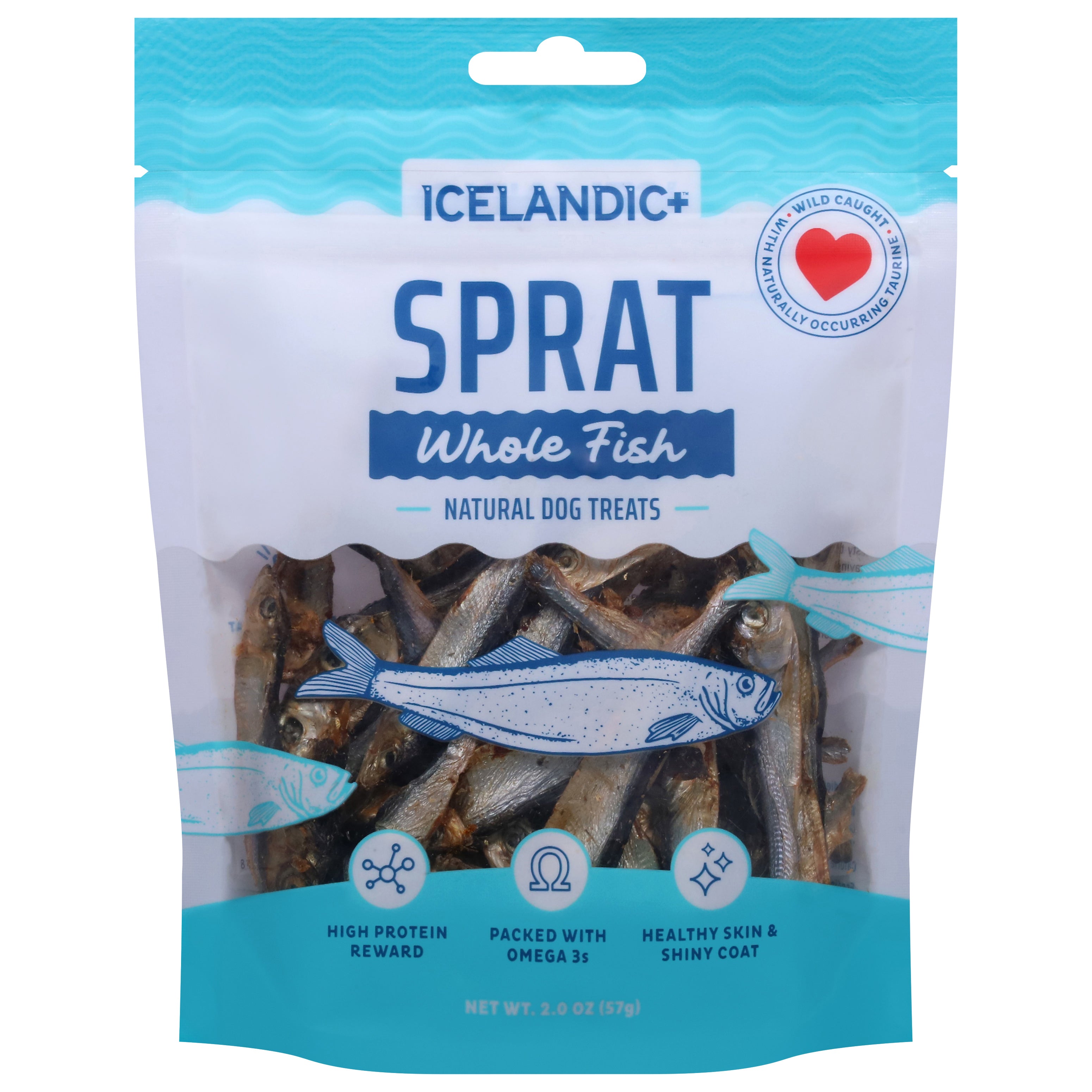 Icelandic+ Natural Sprat Whole Fish Dog Treats 2.0 oz - Case of 6