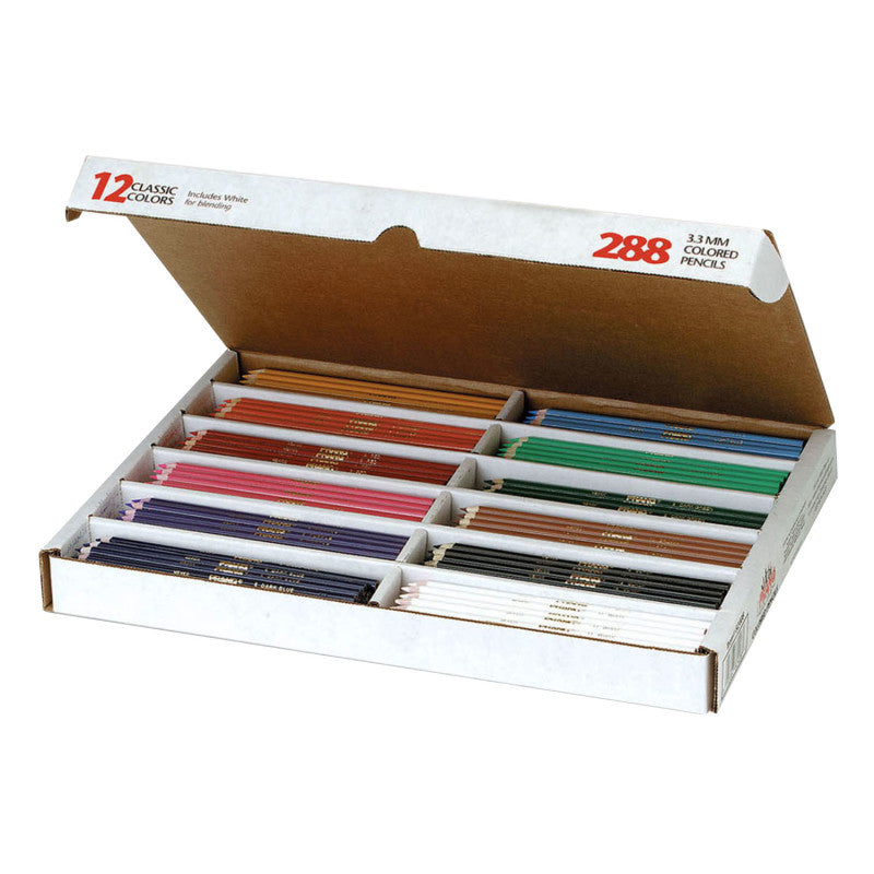 PRANG - Thick Core Colored Pencils, Assorted Colors, 288 Count