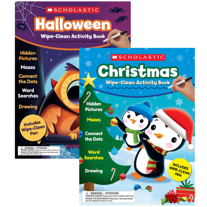 SCHOLASTIC TEACHING SOLUTIONS - Holiday Wipe-Clean Activity Book Bundle