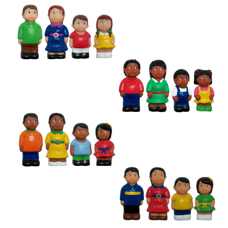 GET READY KIDS - Ethnic Family Figures, Set of 16