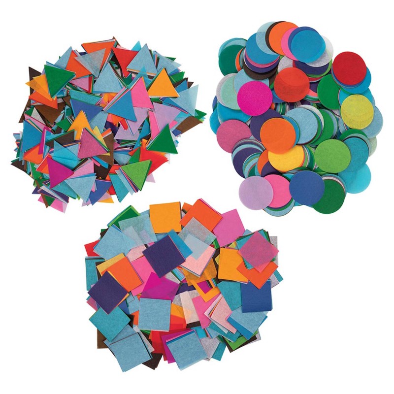 SPECTRA - Bleeding Tissue Shapes Assortment, 25 Assorted Colors, Assorted Sizes & Shapes, 500 grams