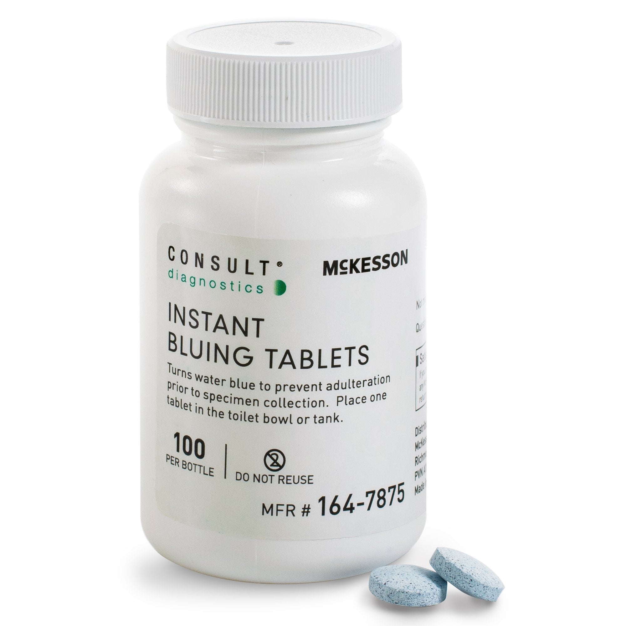 McKesson Brand - McKesson Consult™ Instant Bluing Tablets Blue, 100 Tests For Use In Toilet Water [1/BT]