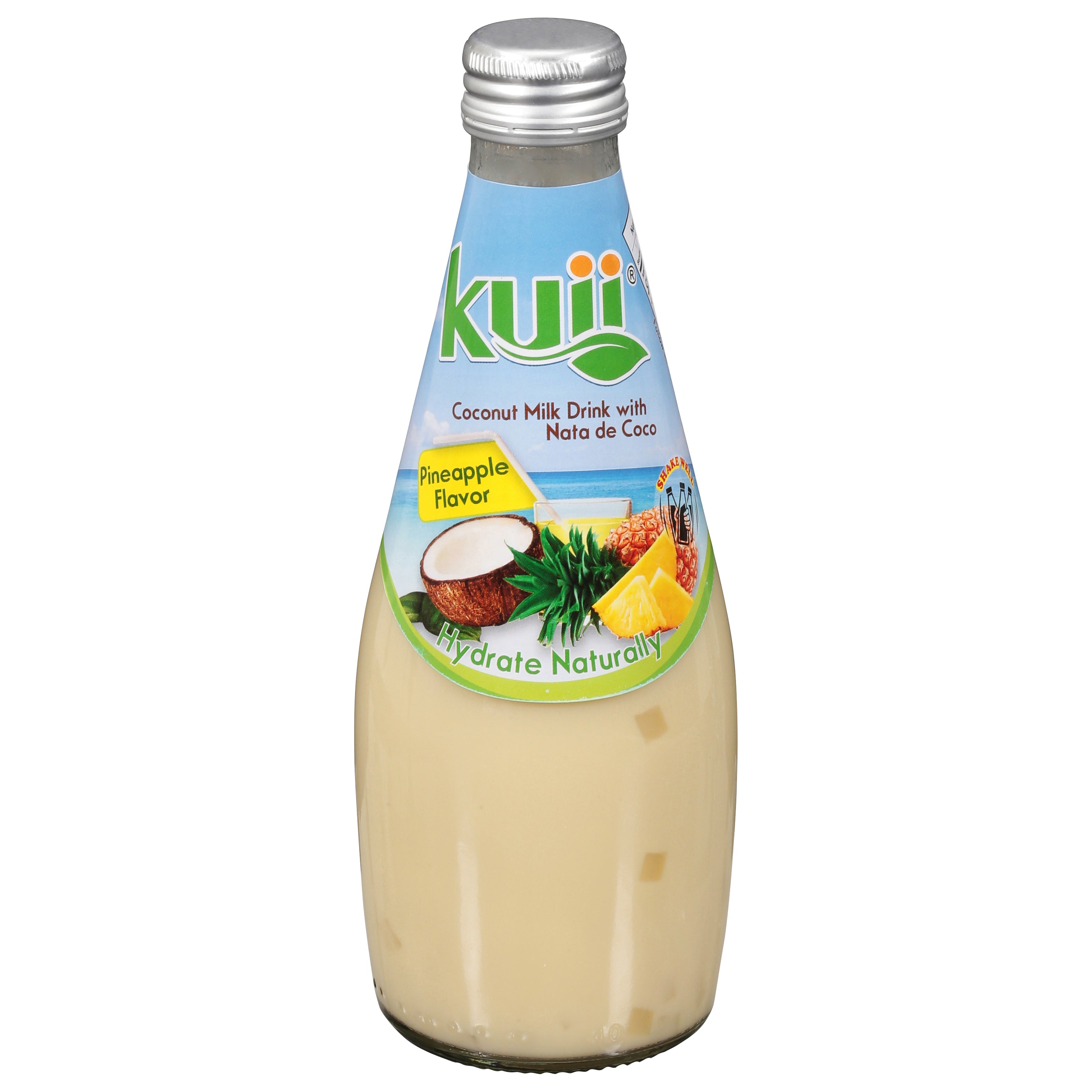 Kuii Pineapple Flavor Coconut Milk Drink with Nata De Coco 9.8 fl oz - Case of 12