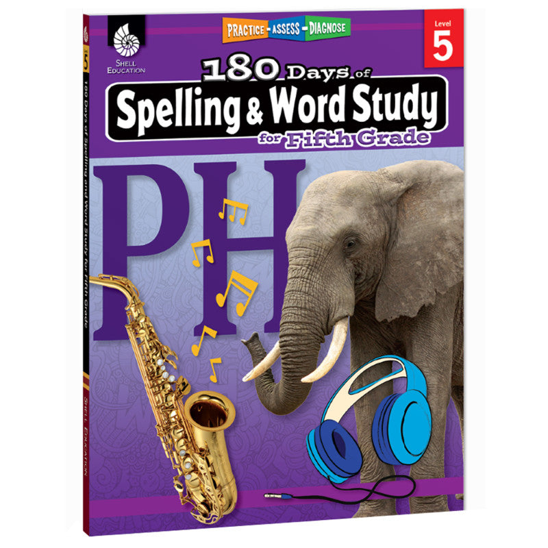 SHELL EDUCATION - 180 Days of Spelling and Word Study for Fifth Grade