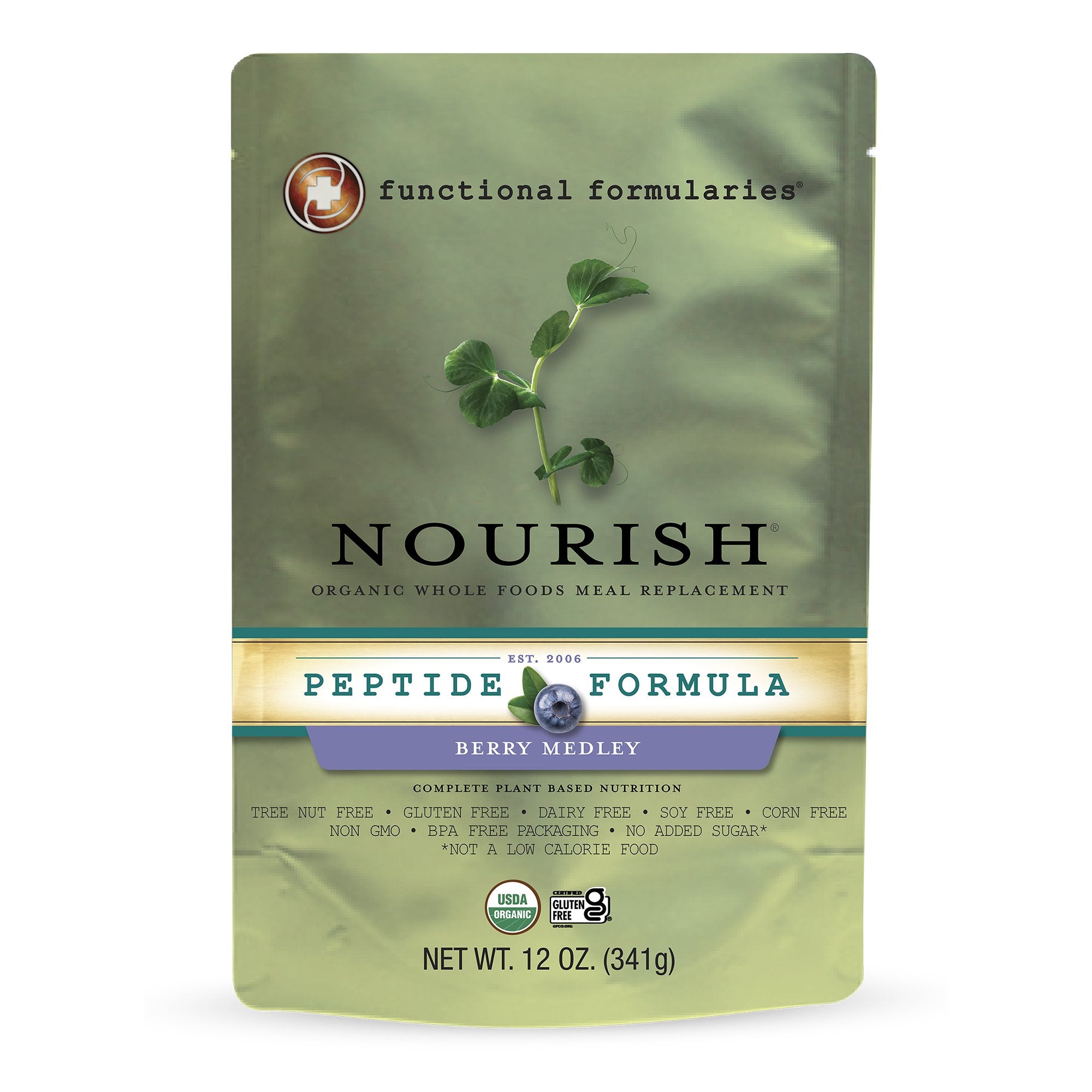 Nutritionals Medicinals - Pediatric Oral Supplement Nourish® Peptide Berry Flavor 12 oz. Pouch Liquid Protein [1/EA]