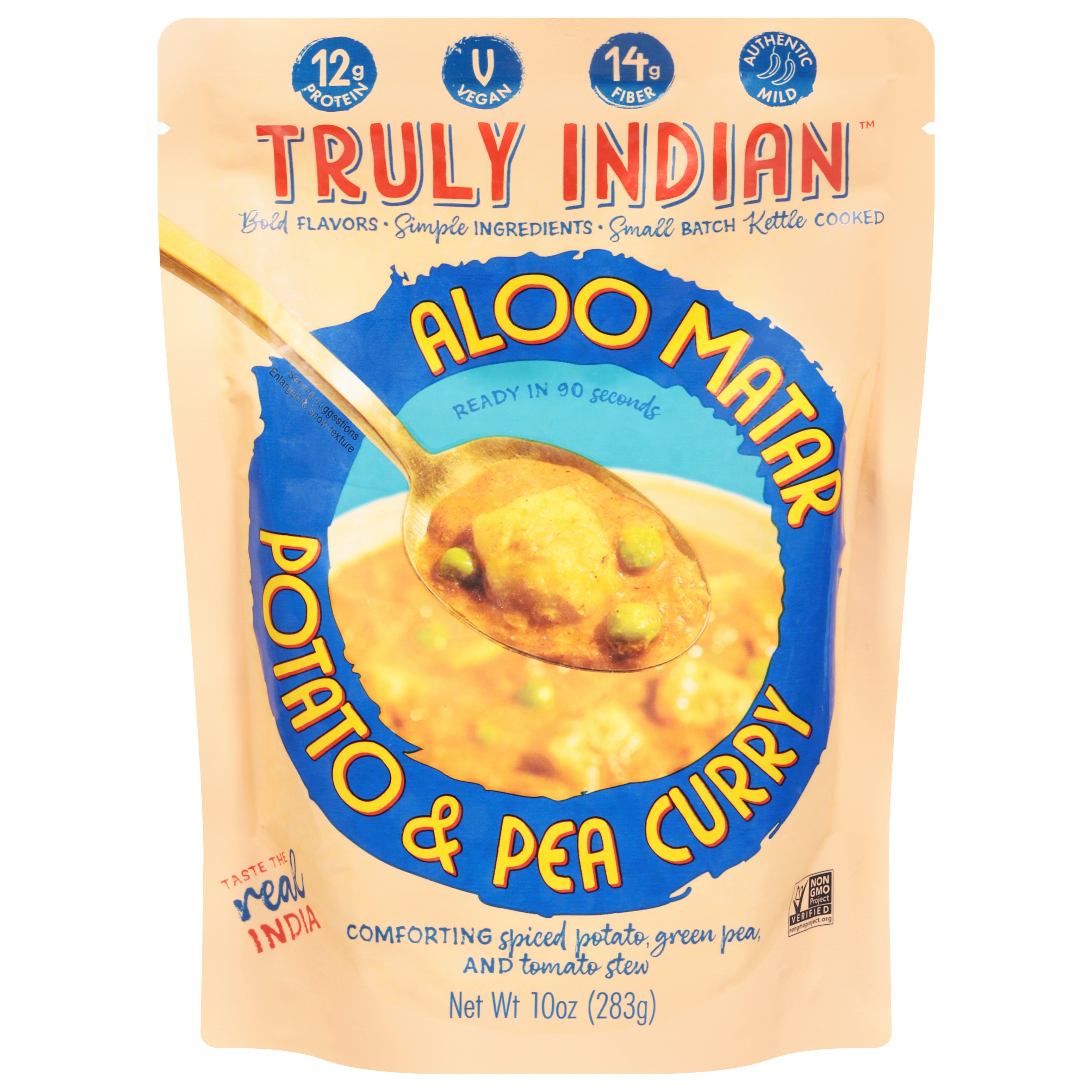 Truly Indian Potato & Pea Curry Aloo Matar 10 oz - Case of 6