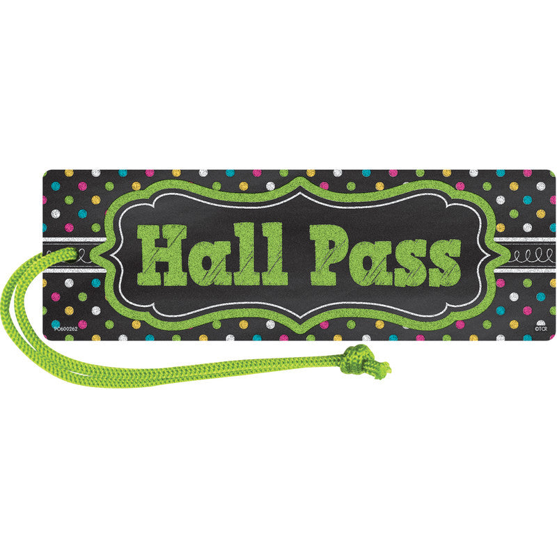 TEACHER CREATED RESOURCES - Chalkboard Brights Magnetic Hall Pass, Pack of 6