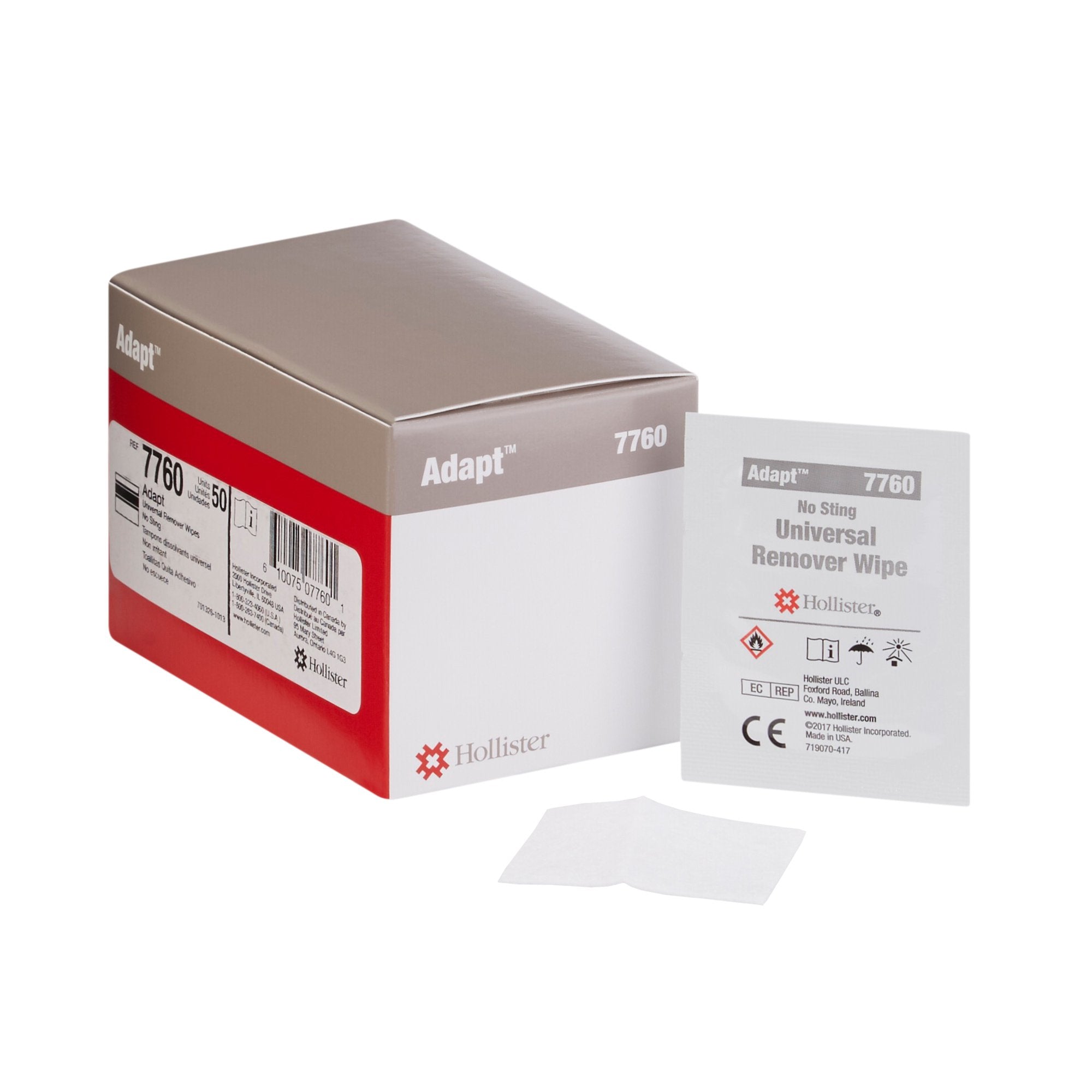 Hollister - Adhesive and Barrier Remover Adapt Wipe 50 per Box [50/BX]