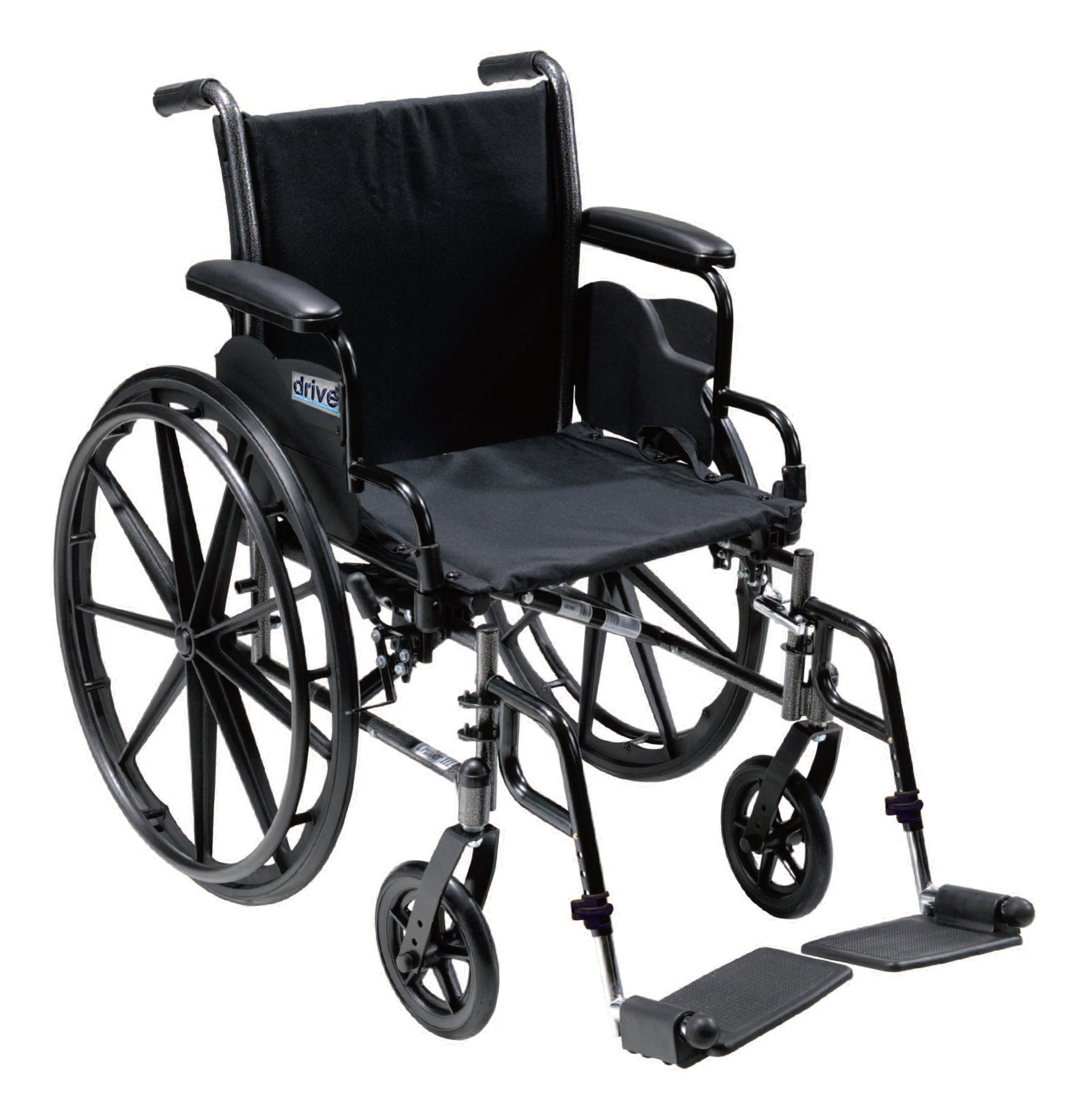 Drive Medical - Lightweight Wheelchair drive™ Cruiser III Dual Axle Full Length Arm Swing-Away Footrest Black Upholstery 20 Inch Seat Width Adult 350 lbs. Weight Capacity [1/EA]