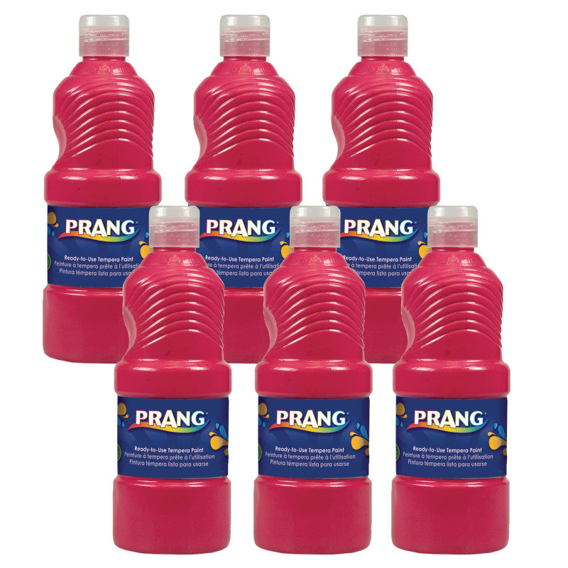 PRANG - Ready-to-Use Tempera Paint, Magenta, 16 oz, Pack of 6