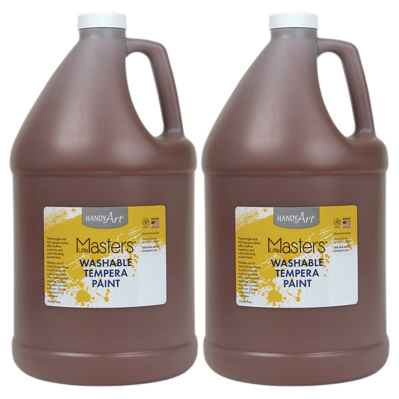 HANDY ART - Little Masters® Washable Tempera Paint, Brown, Gallon, Pack of 2