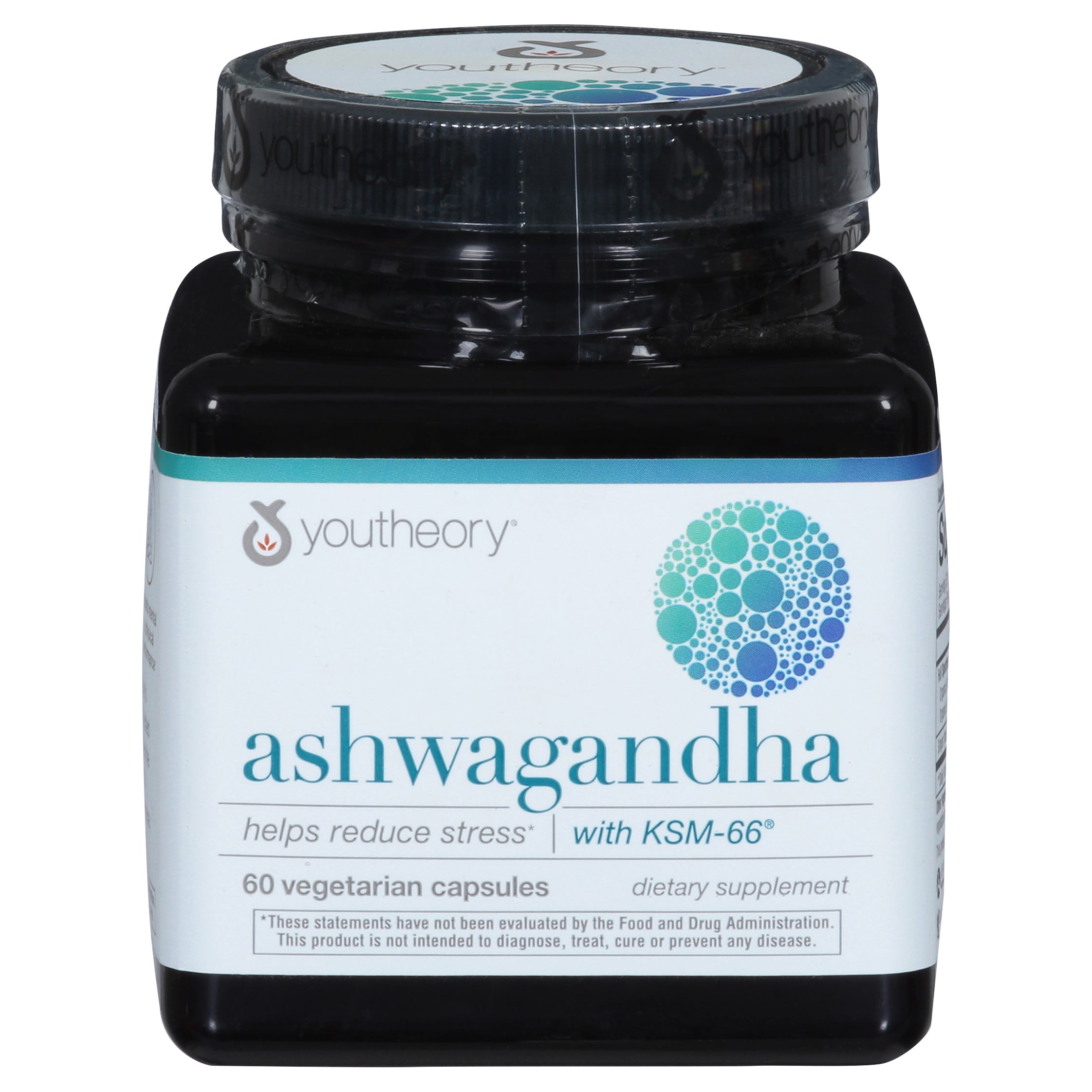 youtheory Vegetarian Capsules Ashwagandha 60 Vegetarian Capsules - Case of 1