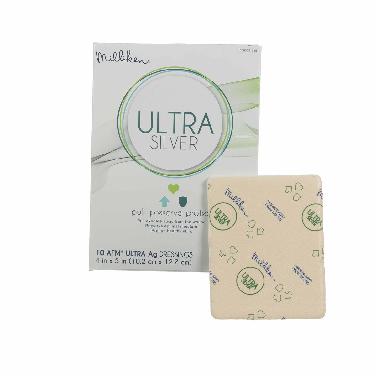 Milliken & Company - Silver Foam Dressing Ultra Silver 4 X 4 Inch Square Sterile [1/EA]