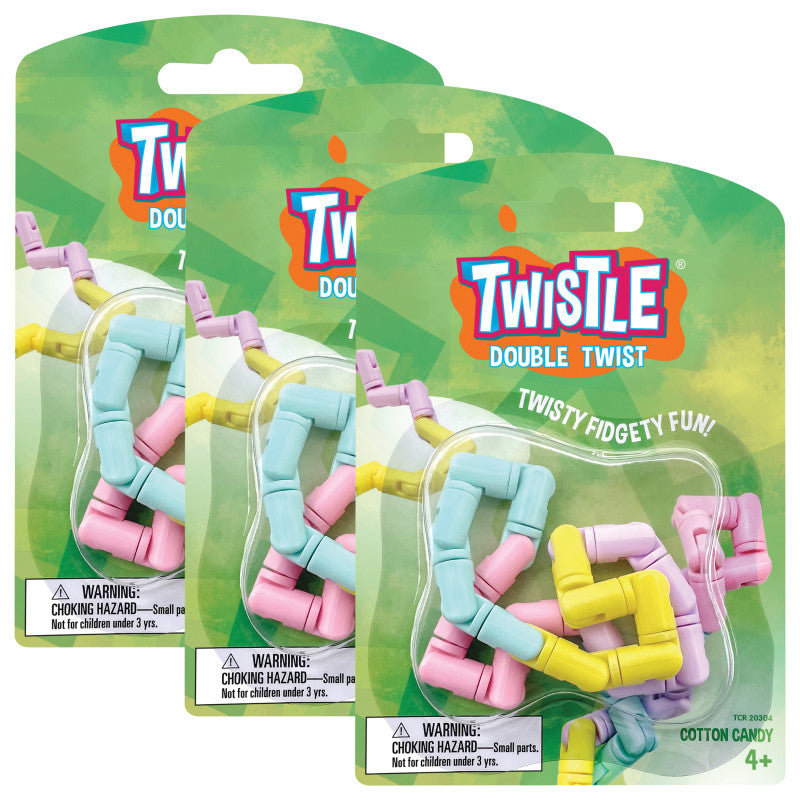 TEACHER CREATED RESOURCES - Twistle Double Twist, Cotton Candy, Pack of 3