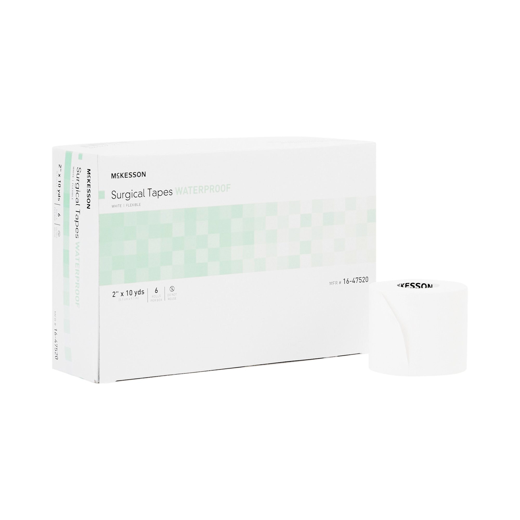 McKesson Brand - Waterproof Medical Tape McKesson White 2 Inch X 10 Yard Adhesive NonSterile [6/BX]