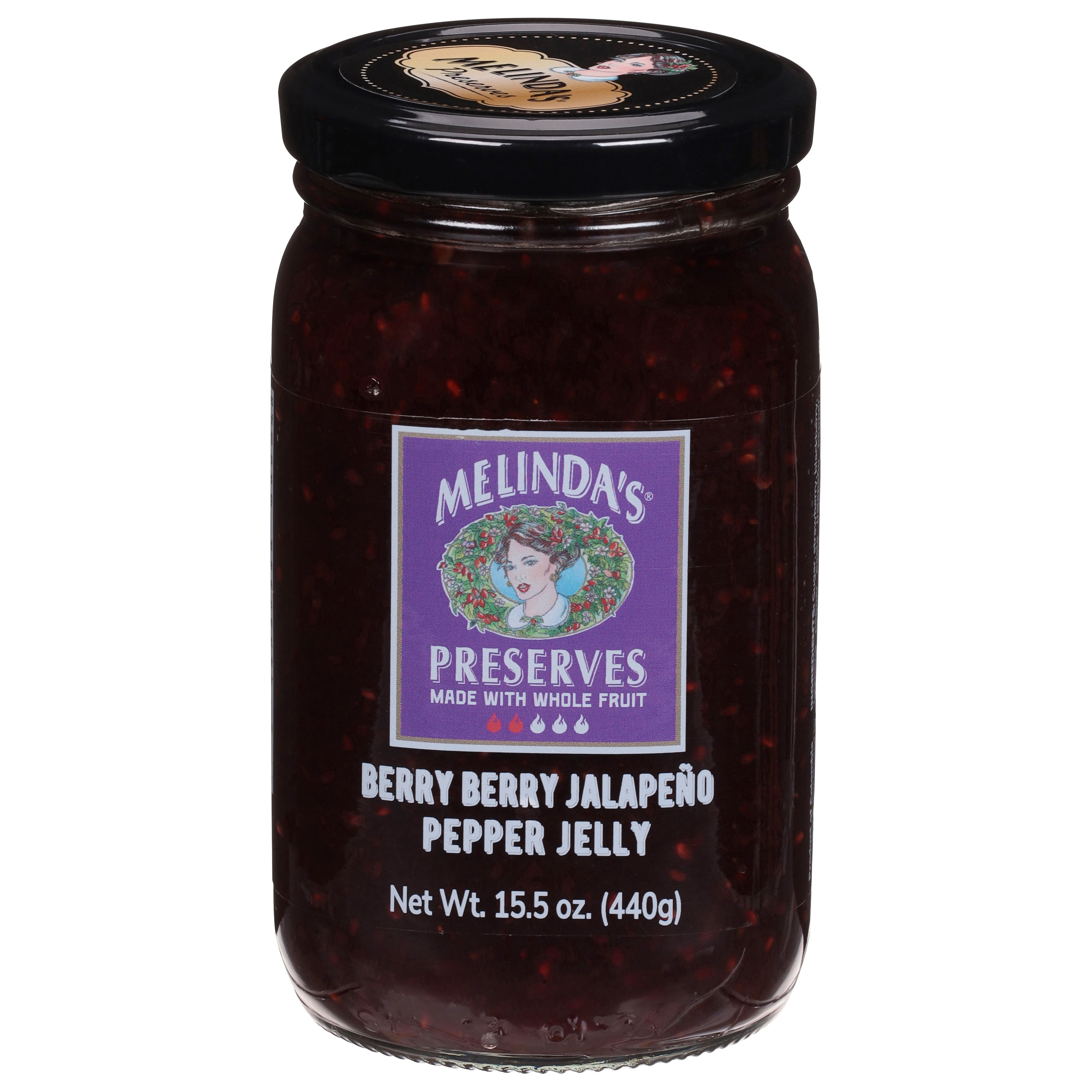 Melinda's Berry Berry Jalapeno Pepper Jelly Preserves 15.5 oz - Case of 6