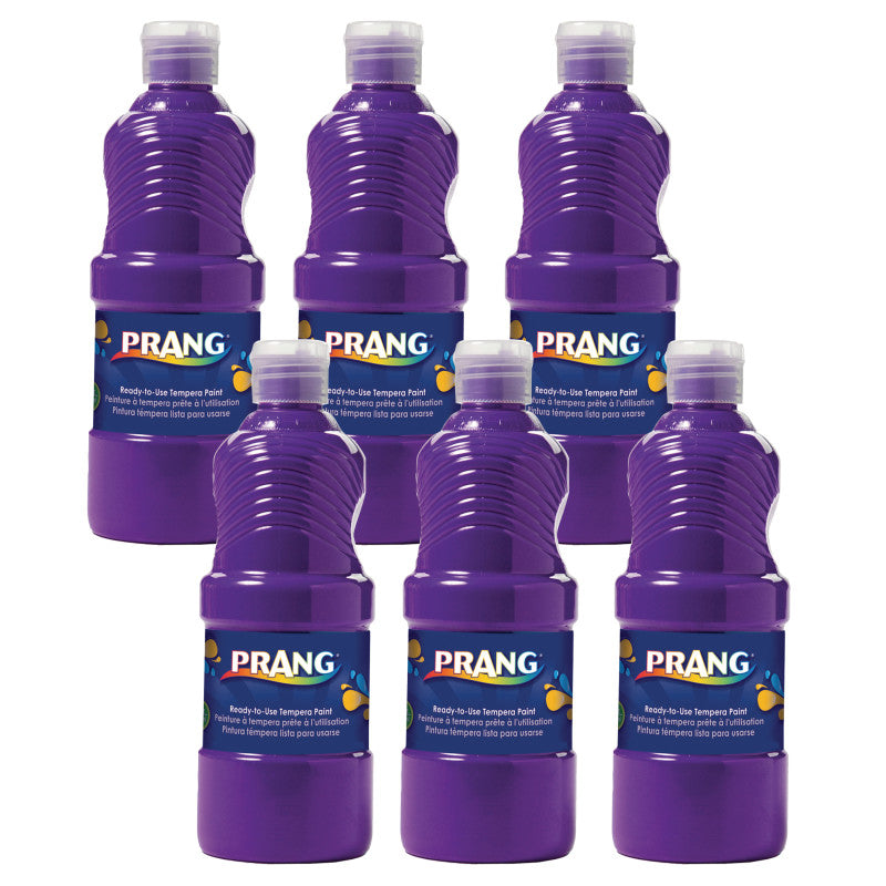 PRANG - Ready-to-Use Tempera Paint, Violet, 16 oz, Pack of 6
