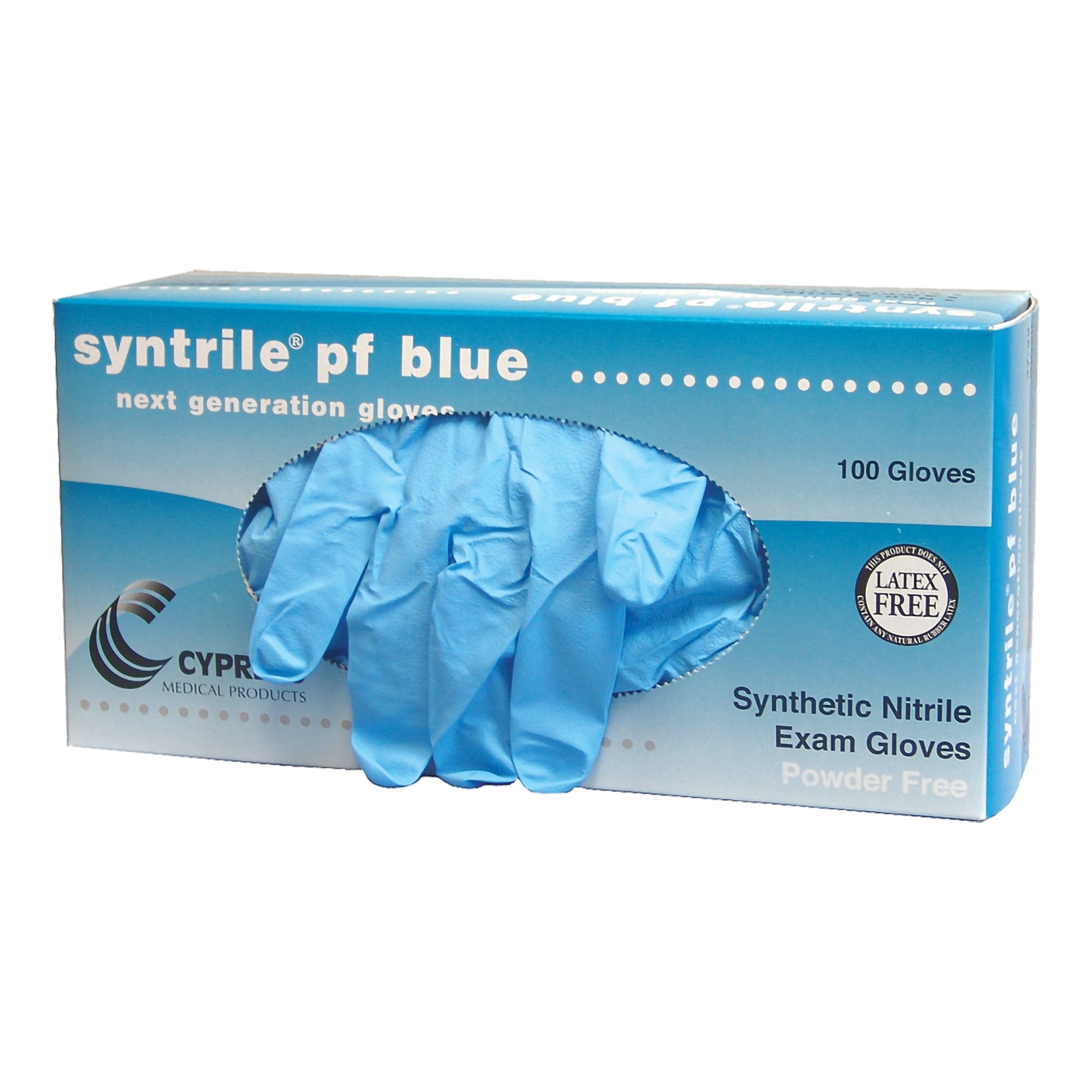 McKesson Brand - Exam Glove Syntrile® pf X-Large NonSterile Nitrile Standard Cuff Length Fully Textured Blue Not Rated [100/BX]