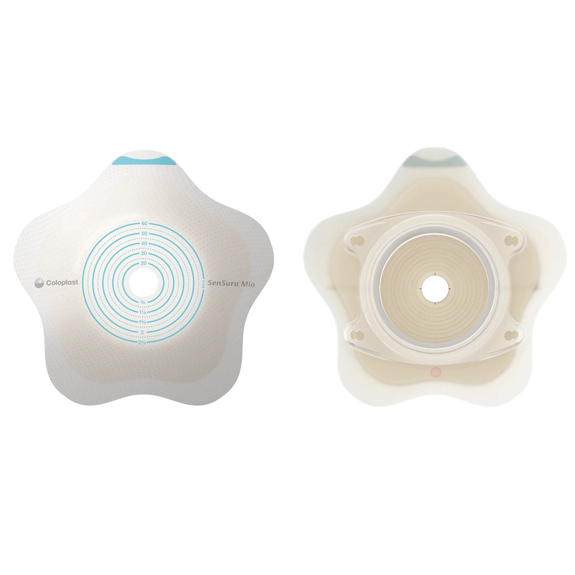Coloplast - Ostomy Barrier SenSura® Mio Convex Flip Trim to Fit, Extended Wear Elastic Adhesive 50 mm Flange Red Code System 3/8 to 1-3/4 Inch Opening [5/BX]