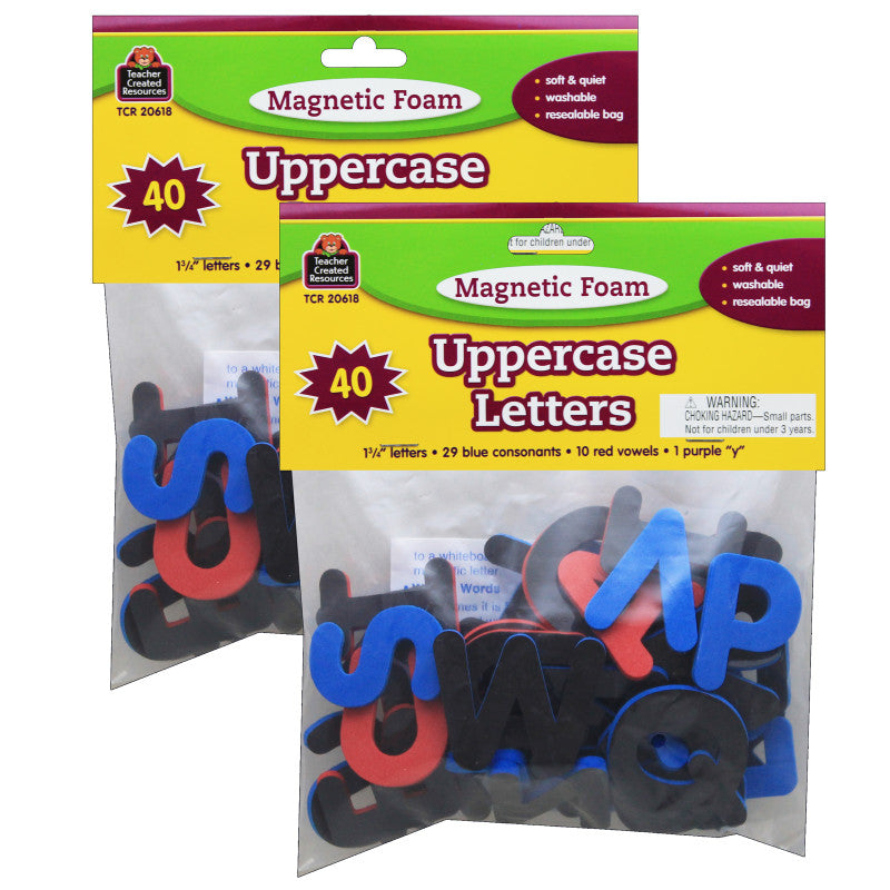TEACHER CREATED RESOURCES - Magnetic Foam Uppercase Letters, 2 Sets