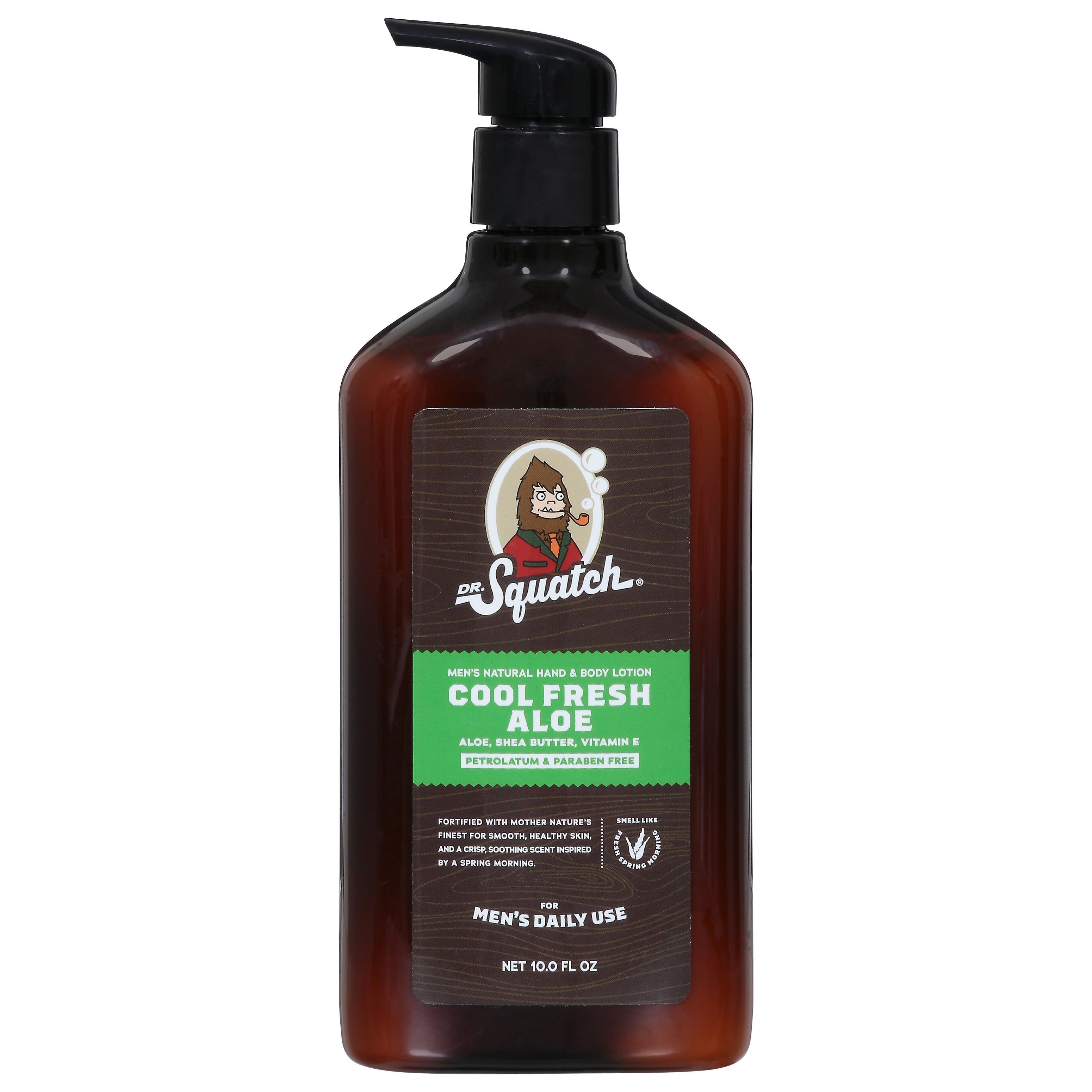 Dr. Squatch Natural Men's Hand & Body Cool Fresh Aloe Lotion 10.0 fl oz - Case of 1