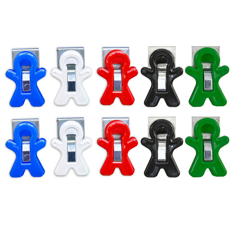 THE PENCIL GRIP - Magnet Man Magnetic Clip, Assorted Colors, Pack of 10 (TPG13201-10)