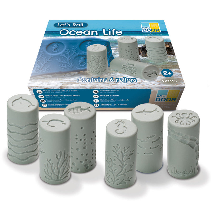 YELLOW DOOR - Let's Roll, Ocean Life Rollers, Set of 6