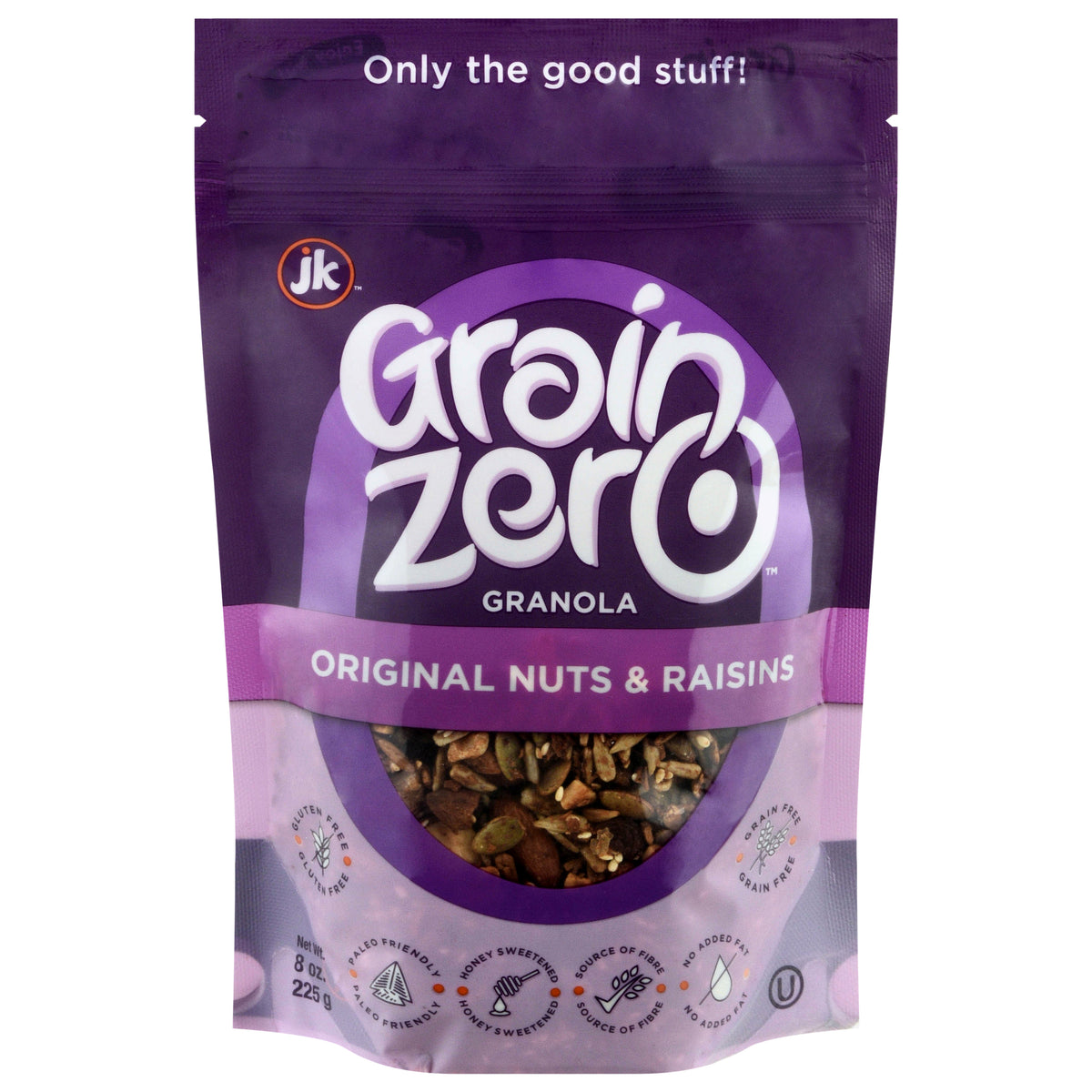 Grain Zero Original Nuts & Raisins Granola 8 oz - Case of 6