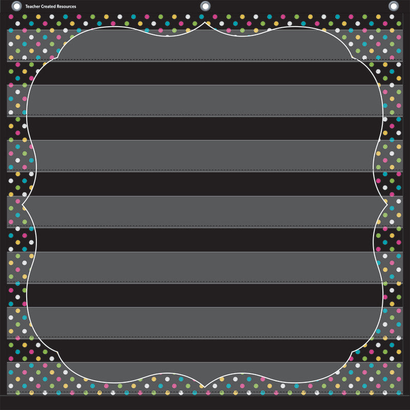 TEACHER CREATED RESOURCES - Chalkboard Brights 7 Pocket Chart (28" x 28")