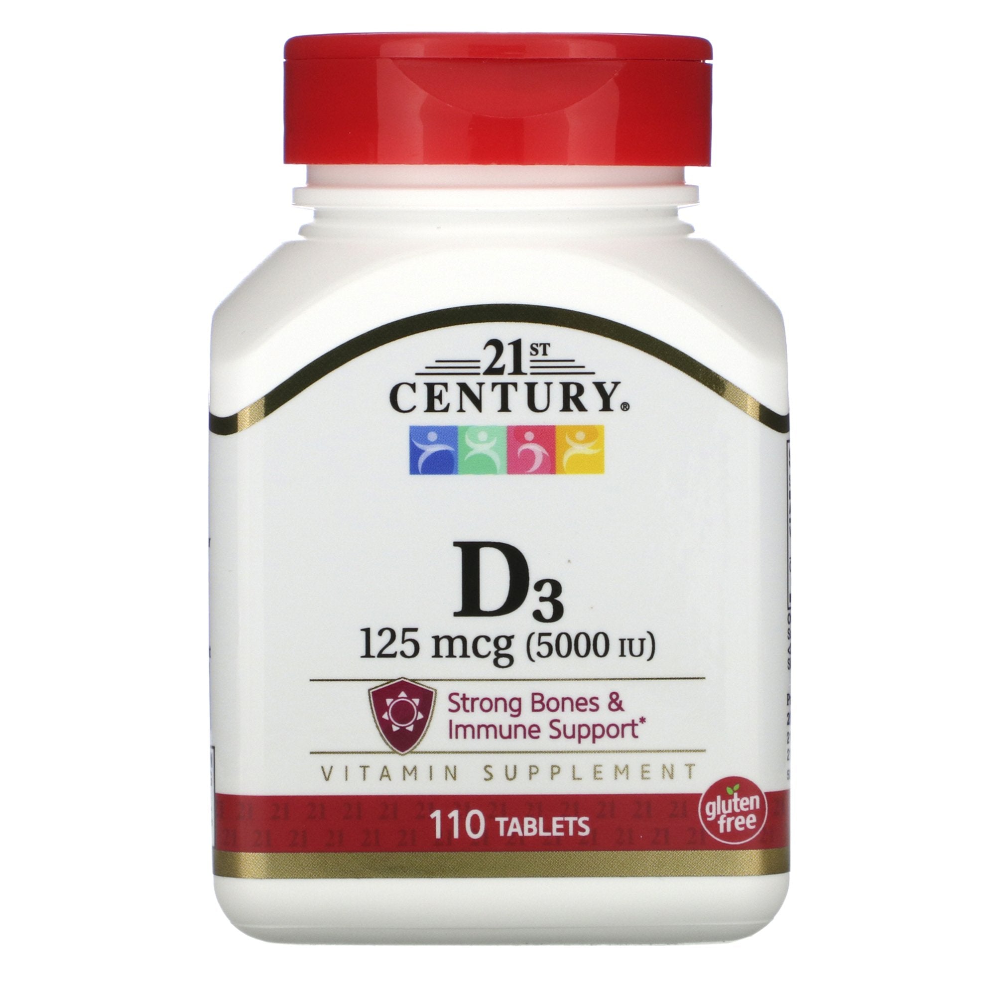21st Century Nutritional Products - Vitamin Supplement 21st Century® Vitamin D / Calcium 5,000 IU Strength Tablet 110 per Bottle [1/BT]