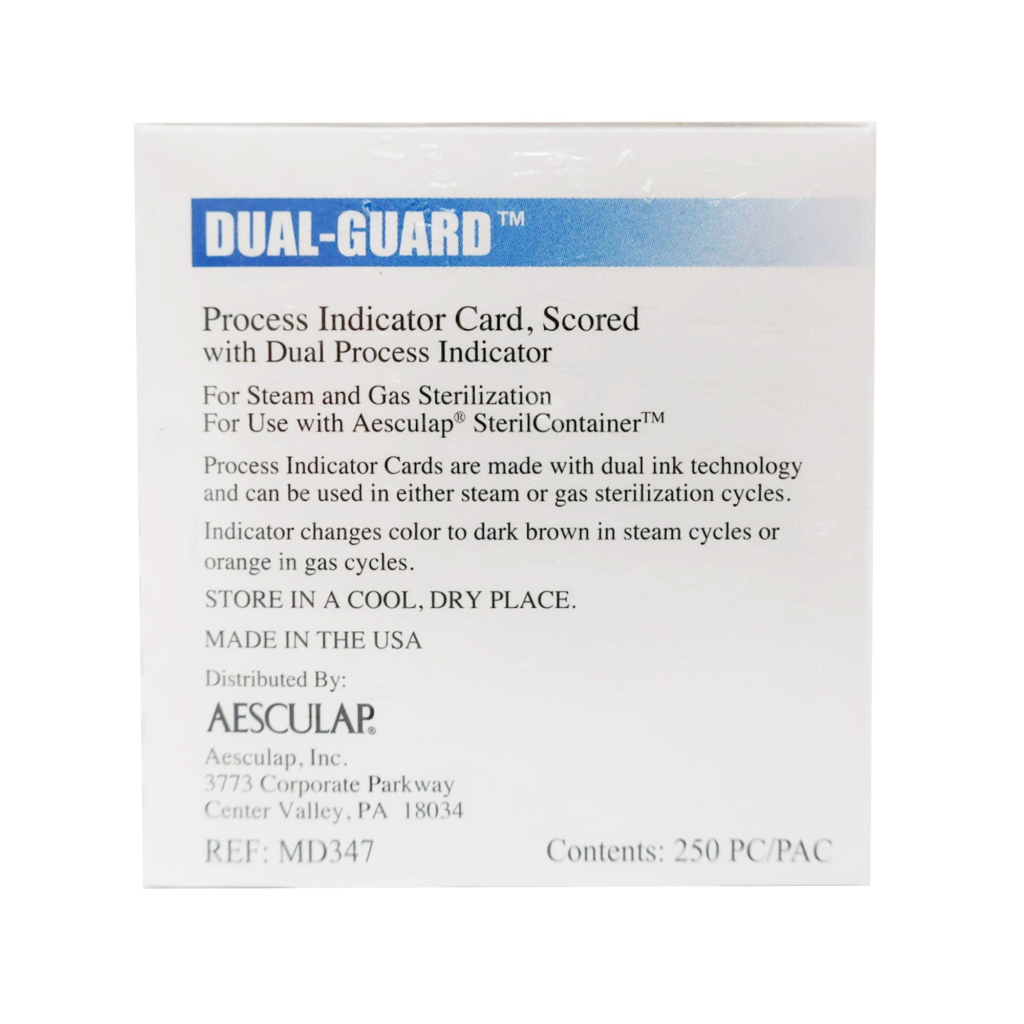 Aesculap - Aesculap® Sterilization Process Indicator Card Steam / EO Gas [250/PK]