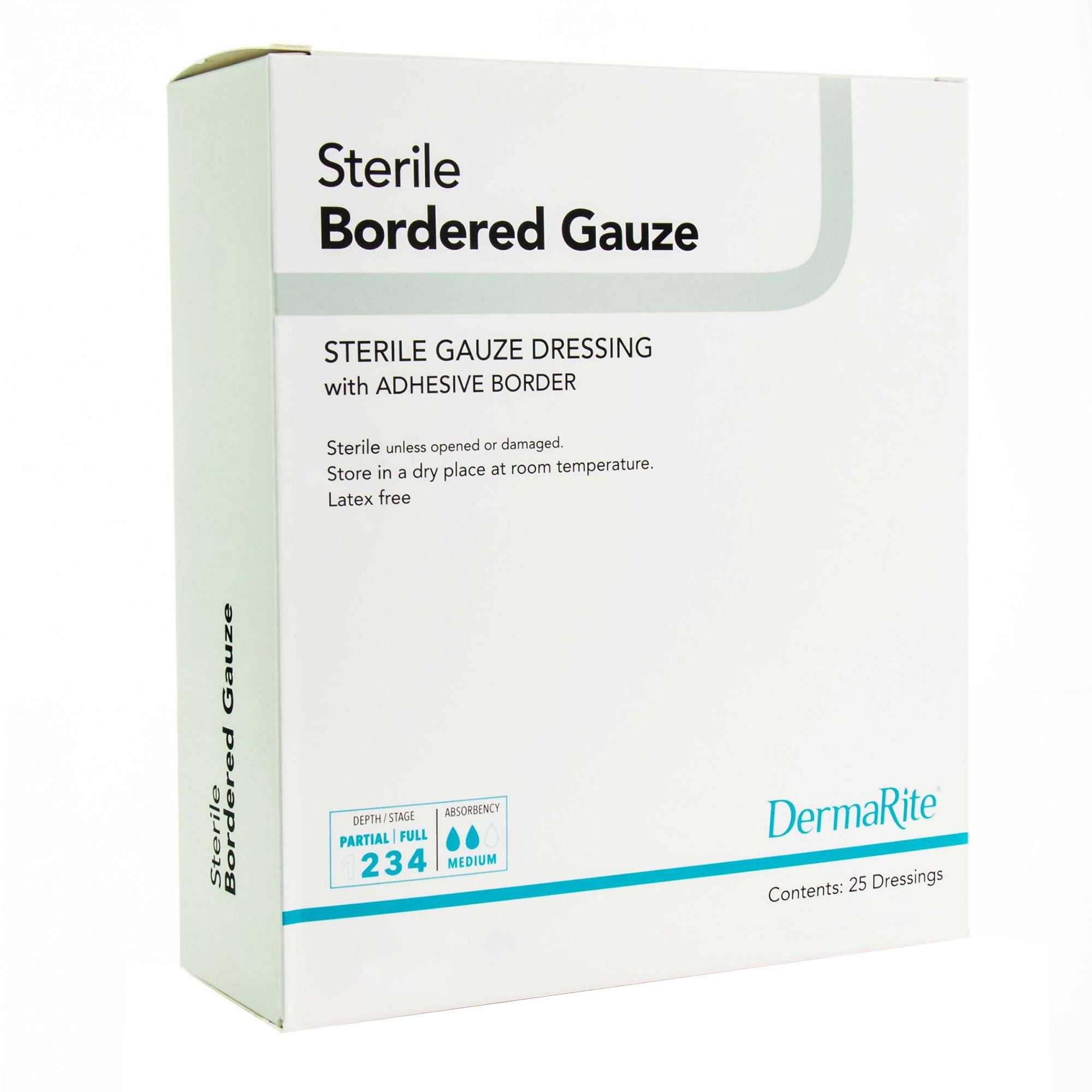 DermaRite Industries - Island Dressing DermaRite® Bordered Gauze 4 X 5 Inch Rectangle Sterile [25/BX]
