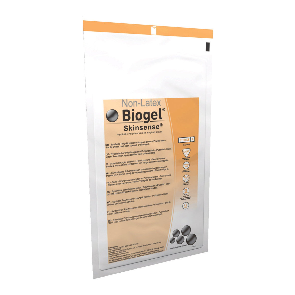 Molnlycke - Surgical Glove Biogel® Skinsense™ Size 6.5 Sterile Polyisoprene Standard Cuff Length Micro-Textured Straw Not Chemo Approved [50/BX]