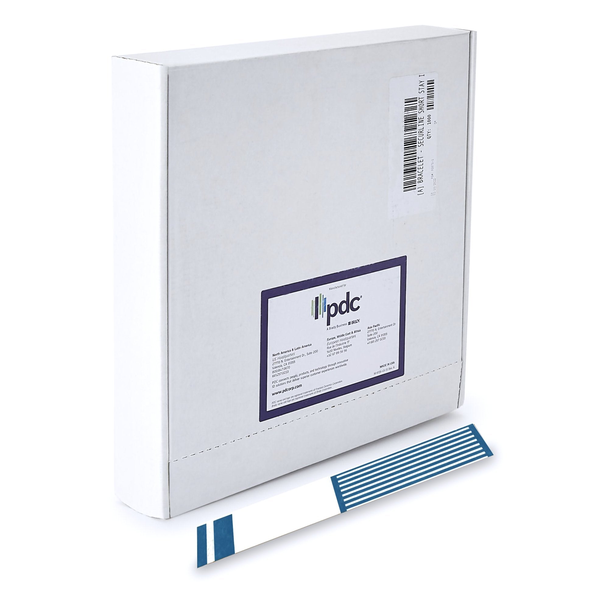 PDC Healthcare - Identification Wristband Short Stay® Write On Band Adhesive Closure Without Legend [1000/BX]