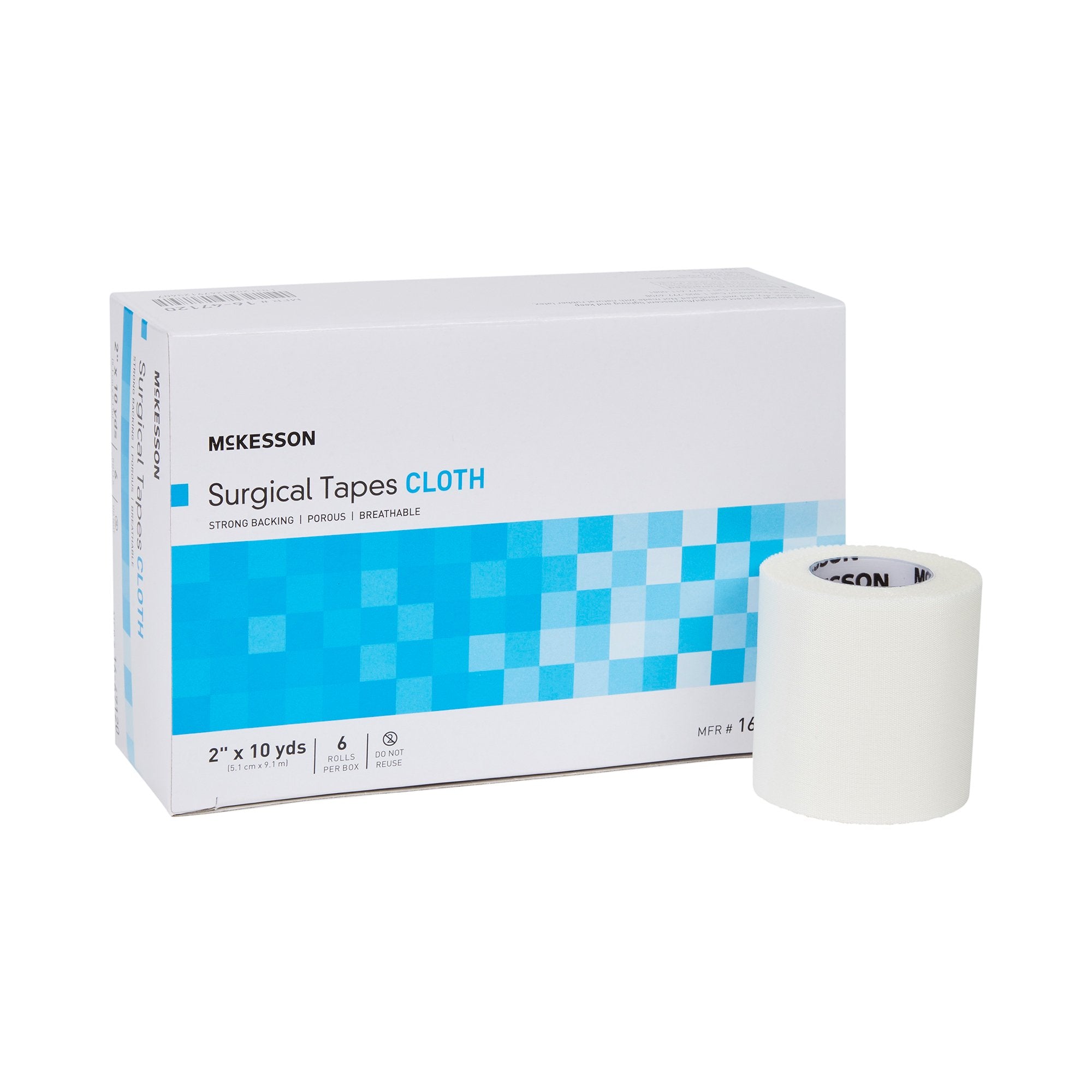 McKesson Brand - Medical Tape McKesson White 2 Inch X 10 Yard Silk-Like Cloth NonSterile [6/BX] (455535_BX)