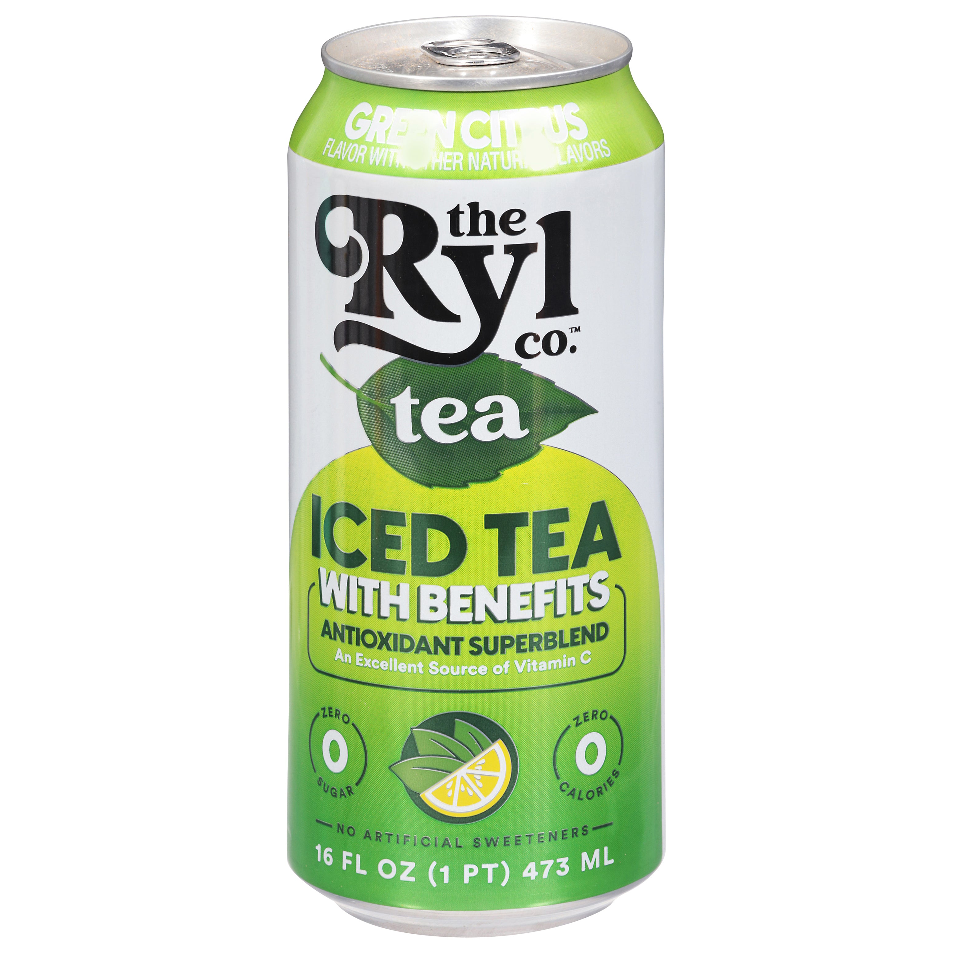 The Ryl Co. Green Citrus Iced Tea 16 fl oz - Case of 12