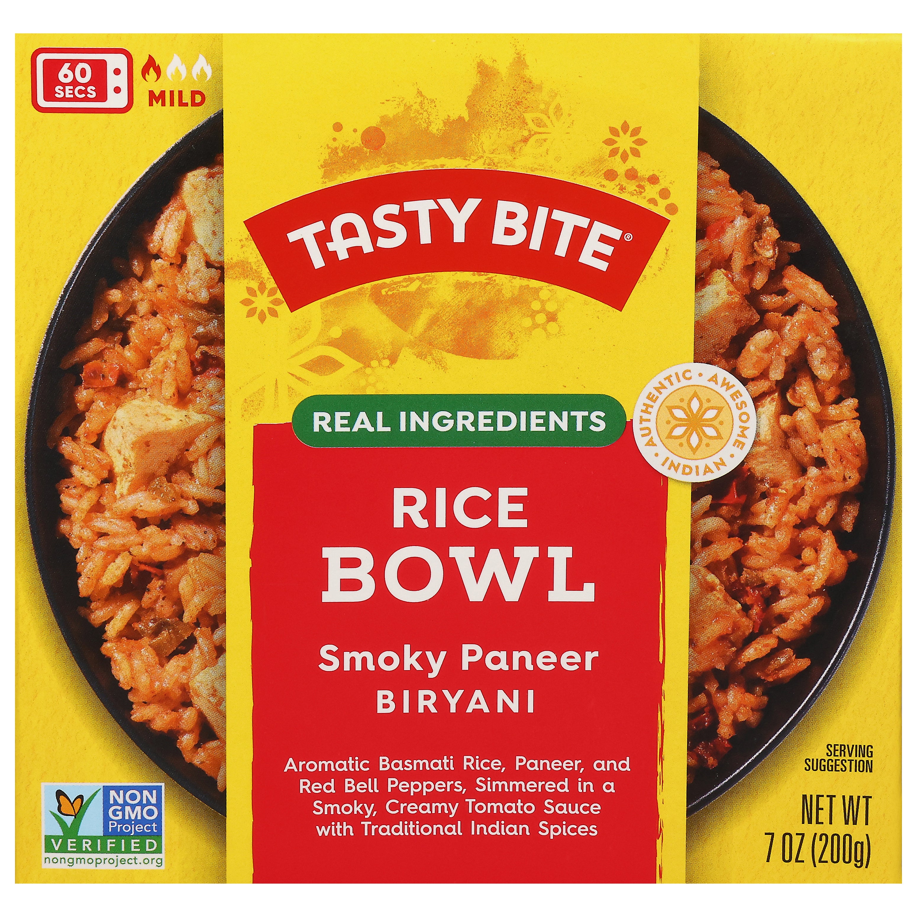 Tasty Bite Smoky Panner Biryani Rice Bowl 7 oz - Case of 6