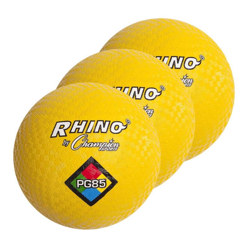 CHAMPION SPORTS - Playground Ball, 8-1/2", Yellow, Pack of 3