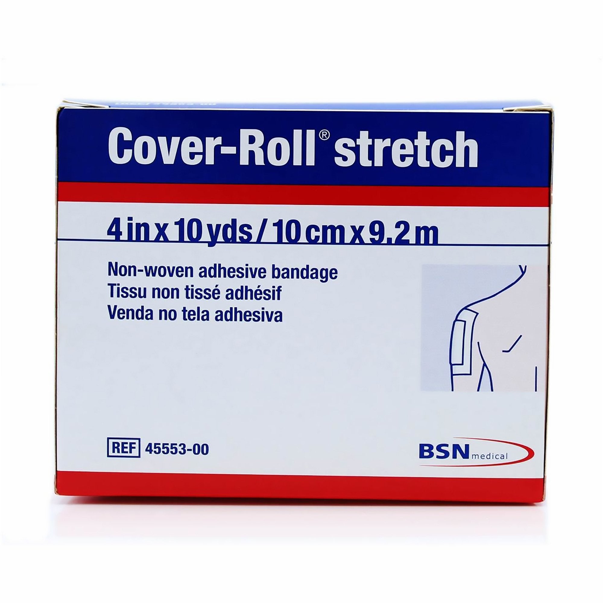 BSN Medical - Dressing Retention Tape with Liner Cover-Roll® Stretch White 4 Inch X 10 Yard Nonwoven Polyester NonSterile [1/BX]