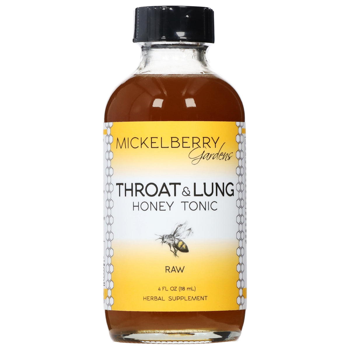 Mickelberry Gardens Raw Throat & Lung Honey Tonic 4 fl oz - Case of 1